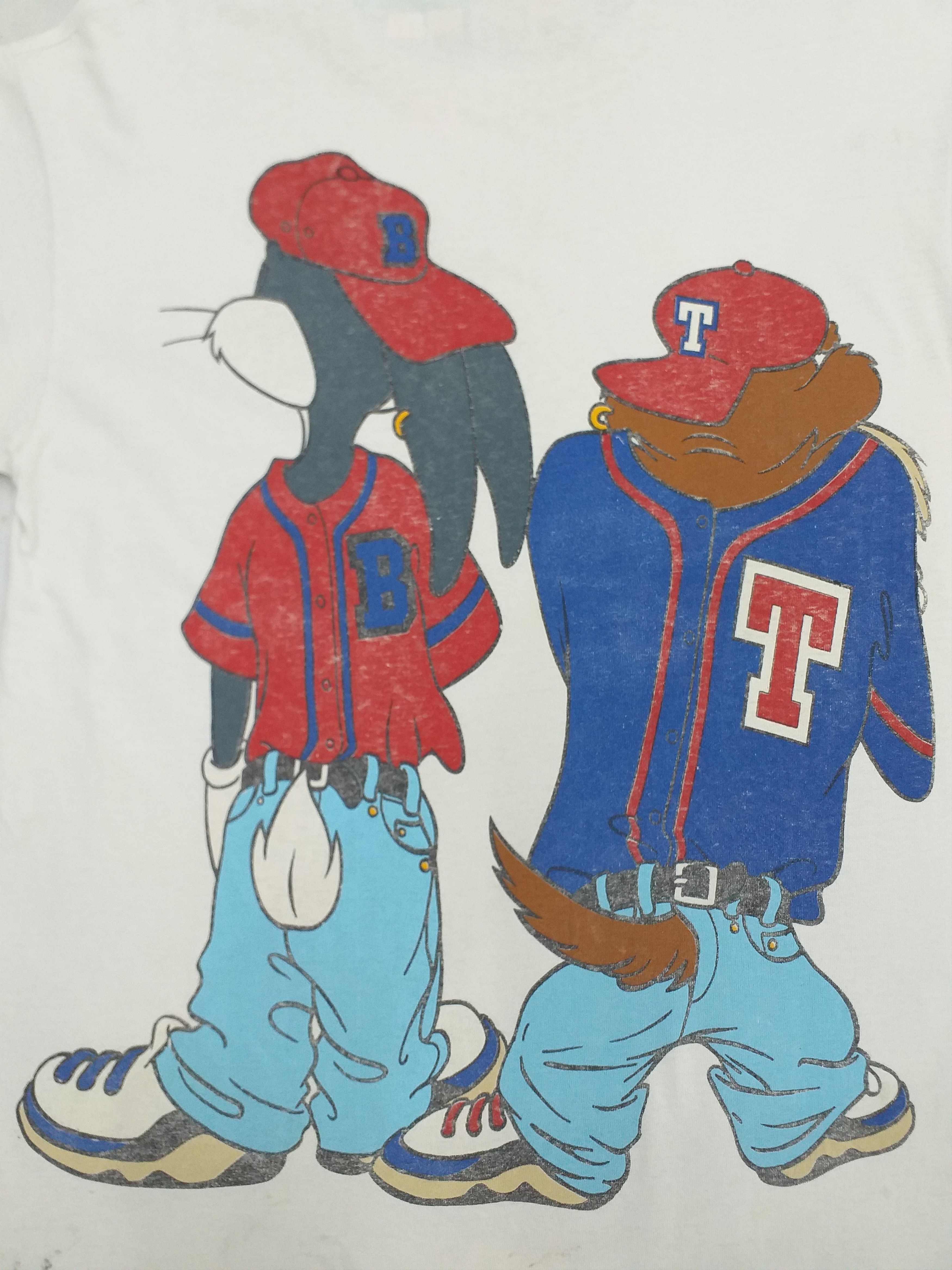 Cartoon Network Vintage Cartoon Bugs and Tazmania 90's T-Shirt -C040 Size US L / EU 52-54 / 3 - 6 Thumbnail