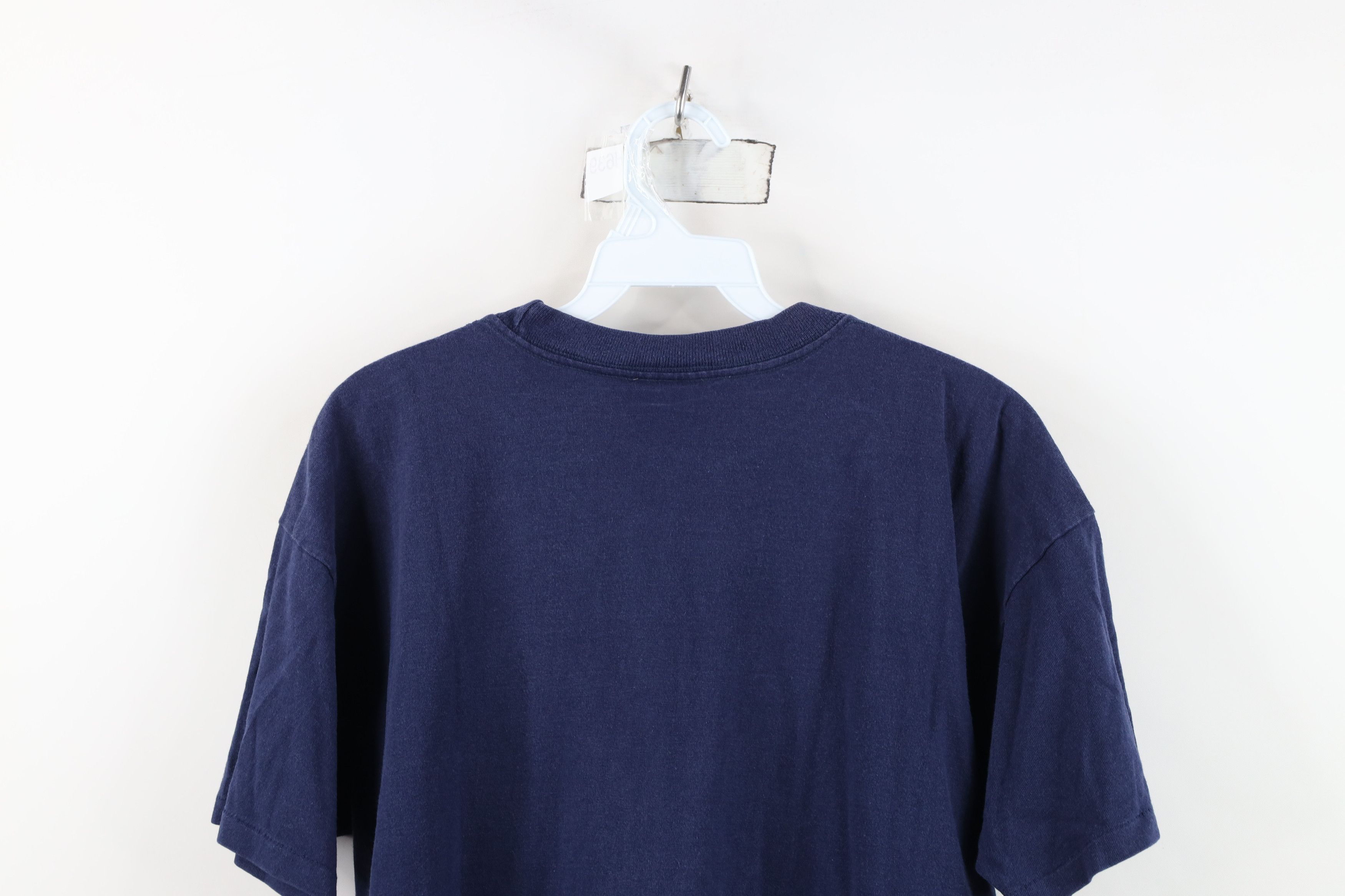 Vintage Vintage 90s Spell Out University of Italy T-Shirt Blue USA Size XL / US 12-14 / IT 48-50 - 12 Thumbnail