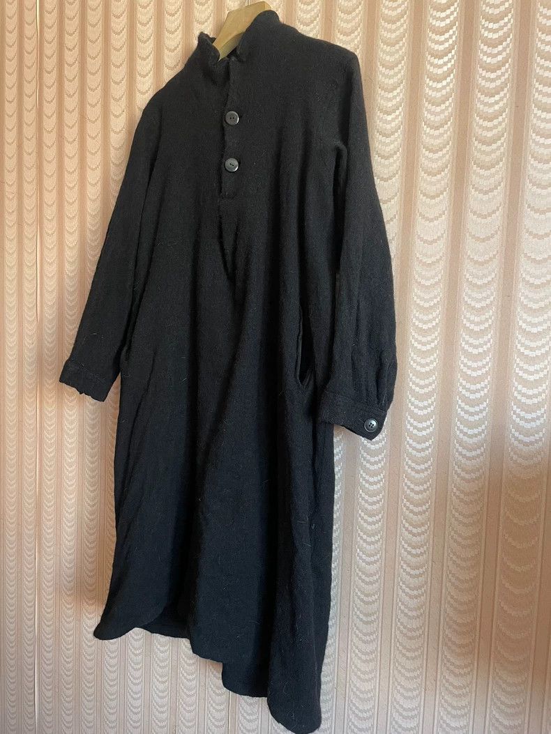 Y's Y's Black Compression Wool Dress Size ONE SIZE - 2 Thumbnail