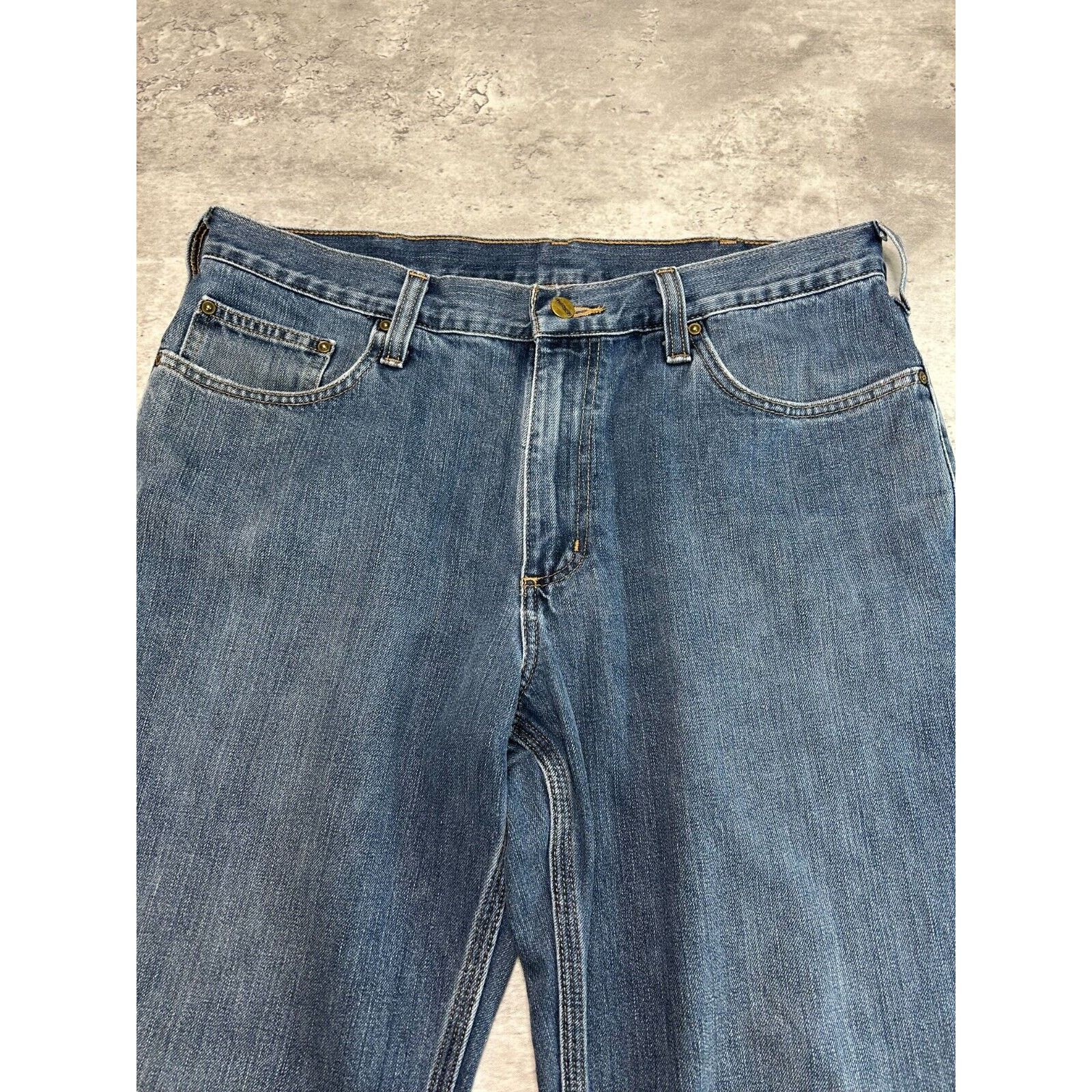 Carhartt Carhartt Relaxed Fit Dark Wash Denim Workwear Pants Size 36 Size US 36 / EU 52 - 4 Thumbnail