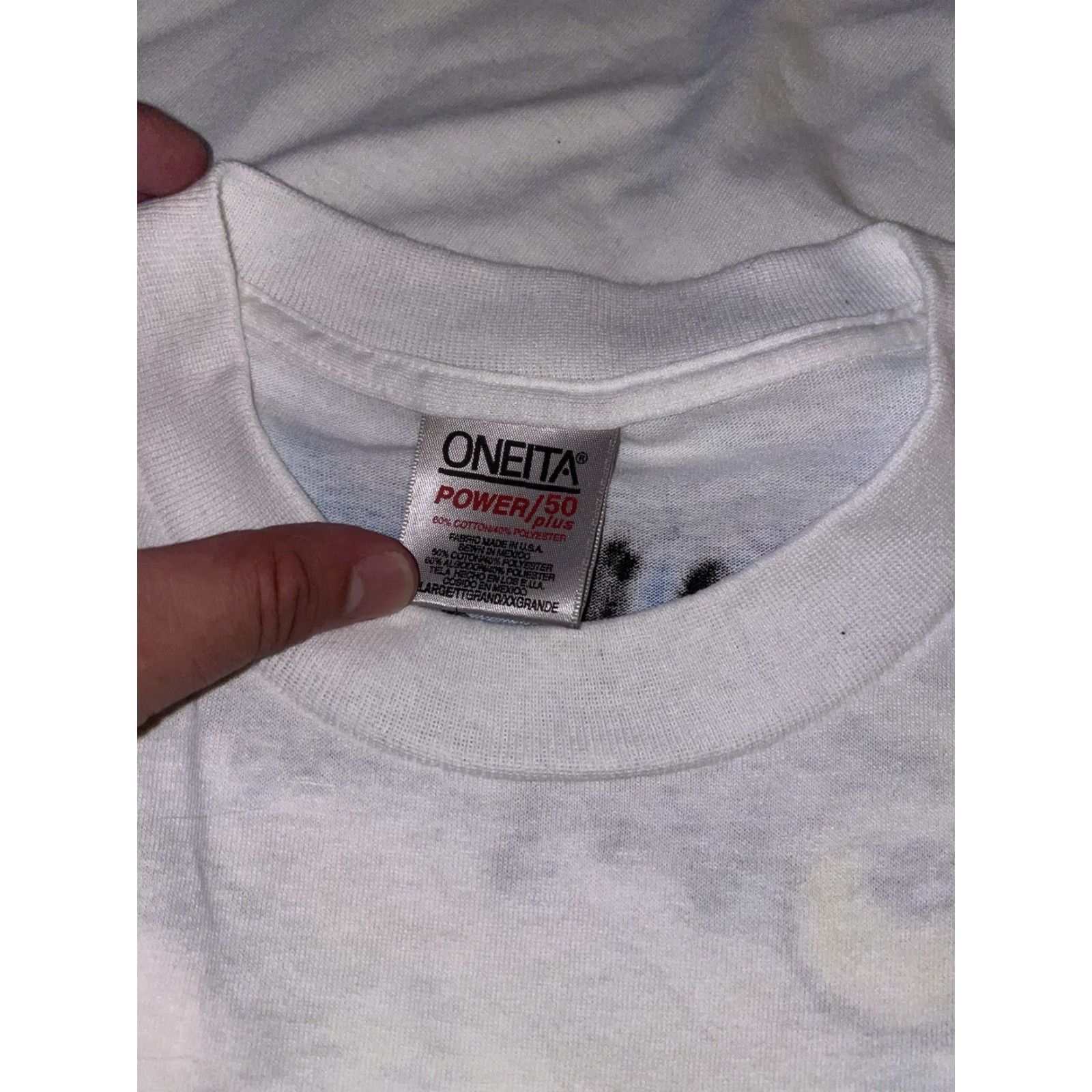 Hanes VINTAGE Air Brush Mustang Big Head T-Shirt White XL Mens Hanes Stitch Single Stitch Size US XL / EU 56 / 4 - 4 Thumbnail