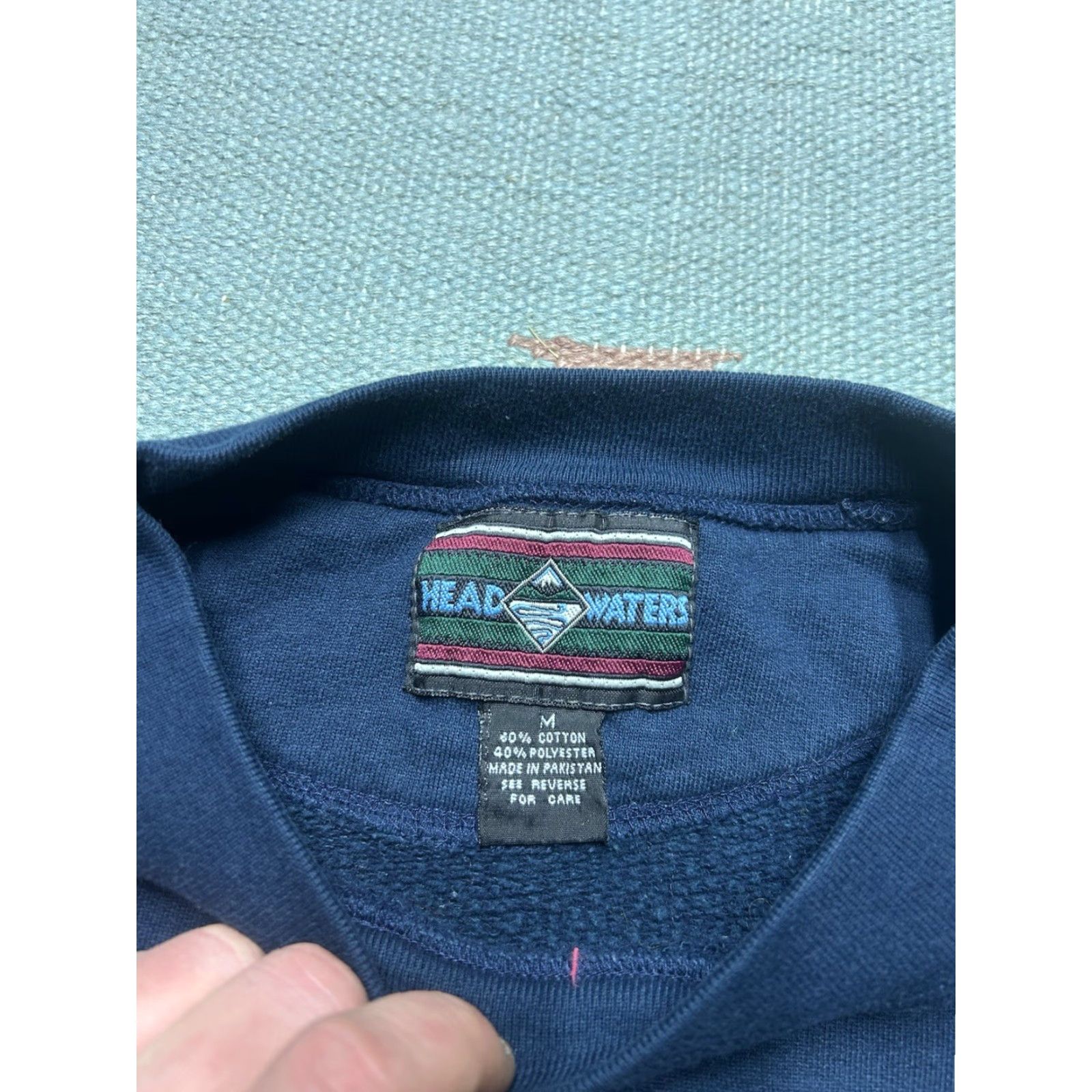 Vintage VINTAGE Sweatshirt Crewneck six point stag buck deer distressed hunting Medium Men Blue Pullover Size US M / EU 48-50 / 2 - 4 Thumbnail