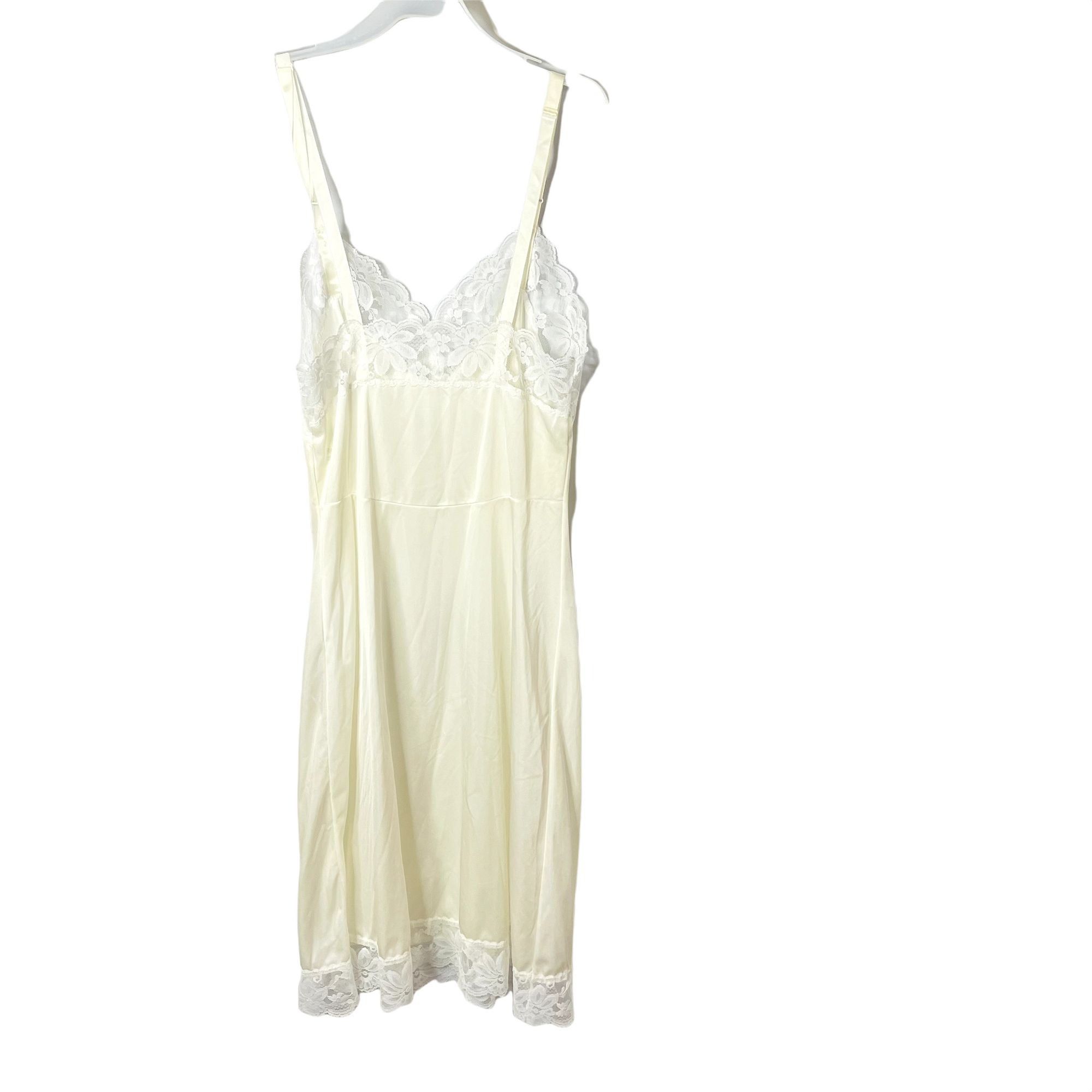 Other Womens Lorraine White Full Slip Underskirt Adjustable Straps Size ONE SIZE - 2 Thumbnail