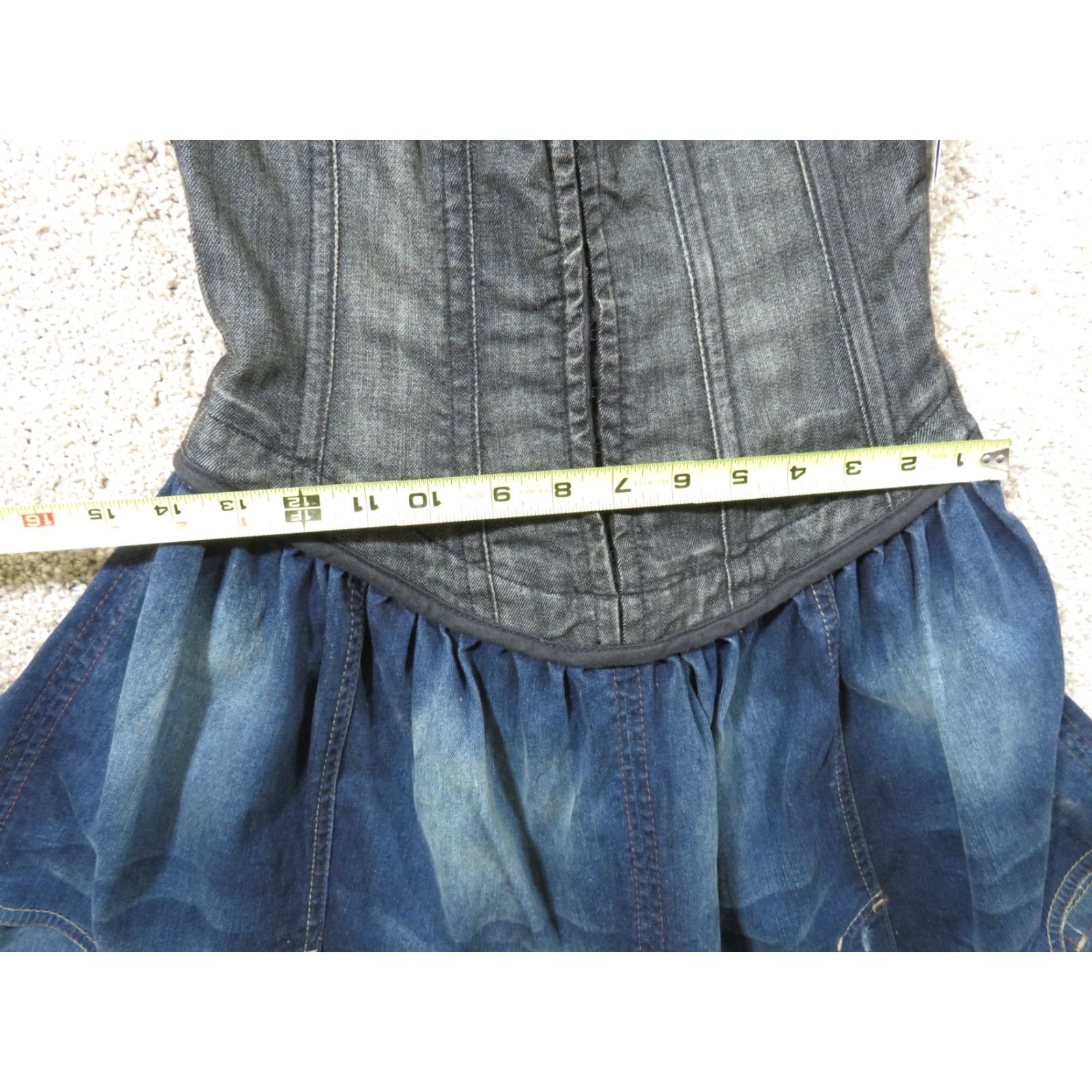 Guess VINTAGE GUESS Denim Studded Corset Bustier Top NWT 2000s Y2K Blue Denim Sleeveless Cropped Tank Regular Women Size M / US 6-8 / IT 42-44 - 7 Thumbnail