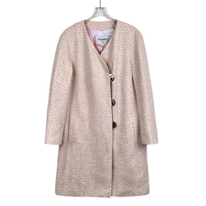 Chanel ChanelPink braided long coat 2503-Nextarrow Size S / US 4 / IT 40 - 1 Thumbnail