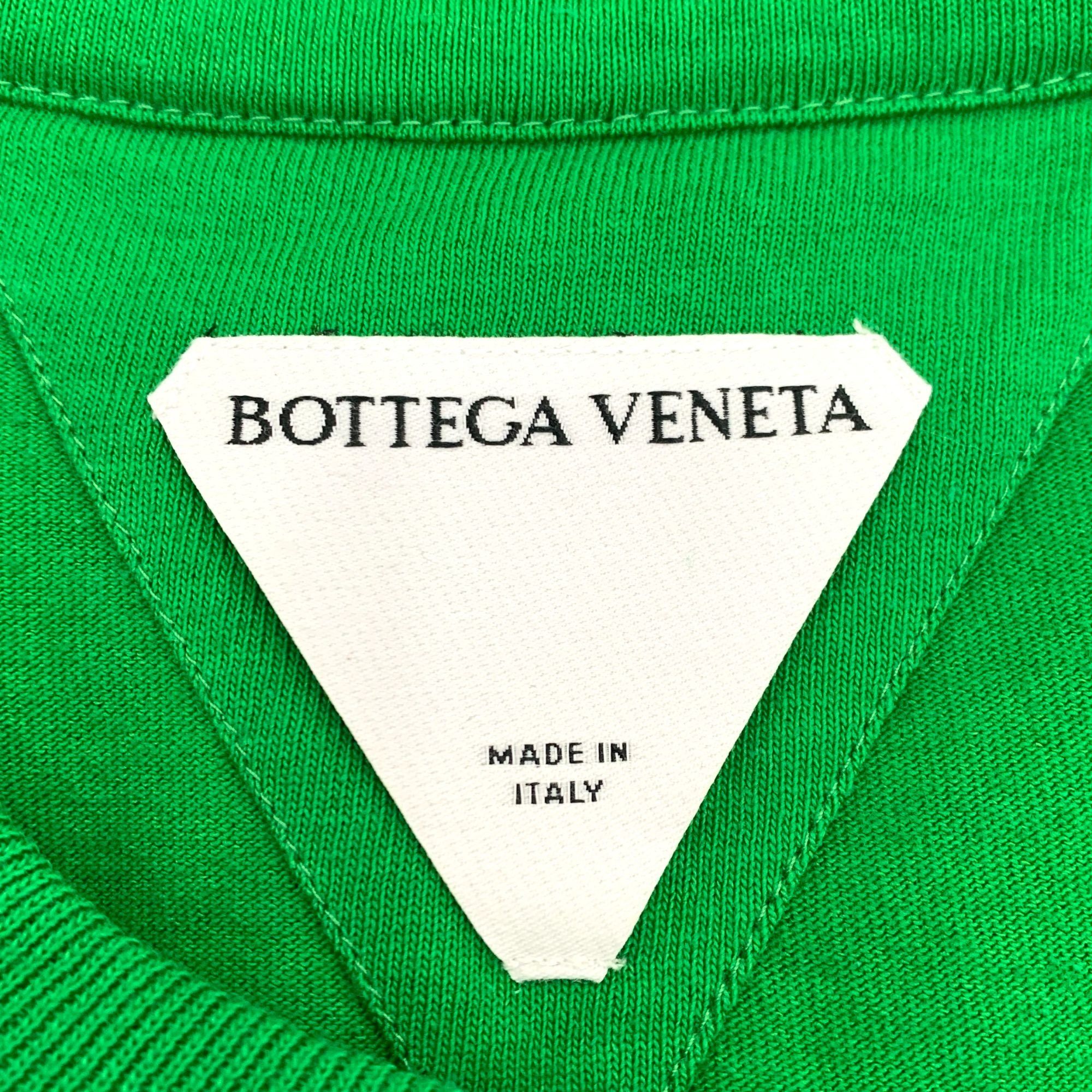 Bottega Veneta Bottega Veneta Green Cotton Crewneck T-Shirt (Size XS) Size XS / US 0-2 / IT 36-38 - 3 Thumbnail