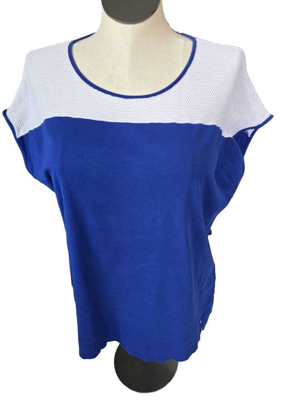 Lauren Ralph Lauren Women's Lauren Ralph Lauren Blue & White Short Sleeve Tee XL Size XL / US 12-14 / IT 48-50 - 1 Thumbnail