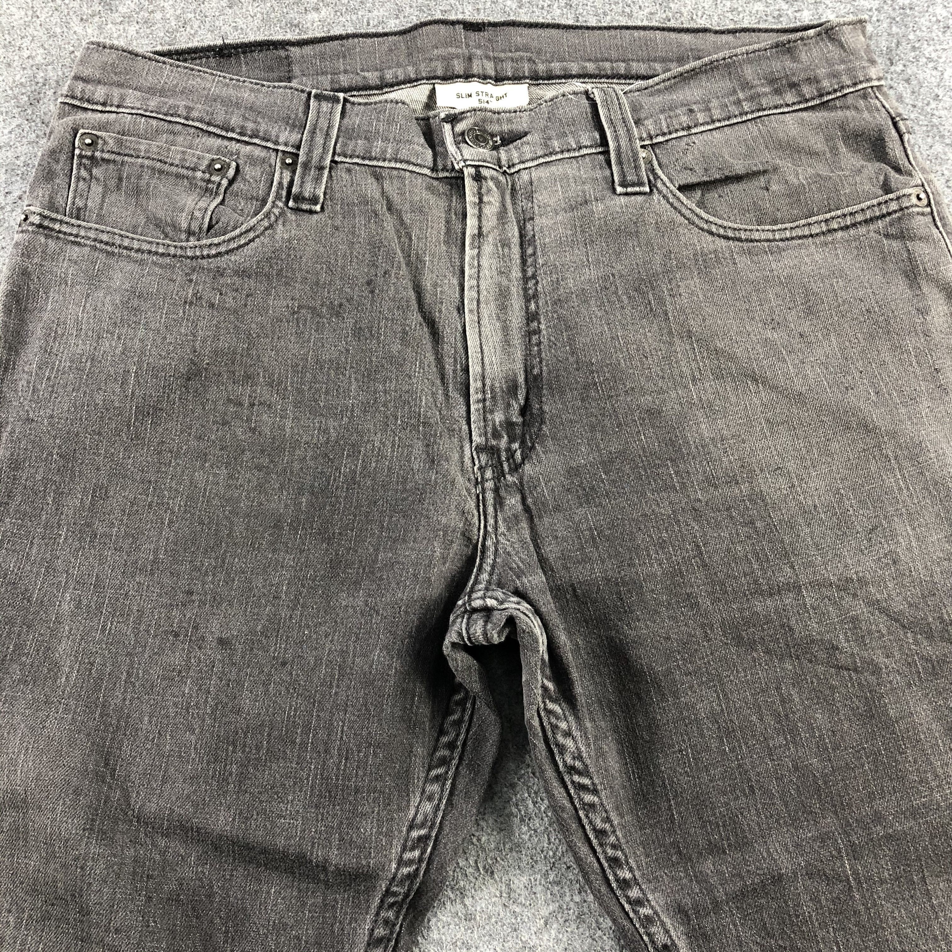 Levi's Vintage Faded Black Levis 514 Jeans-J2428 Size US 34 / EU 50 - 3 Thumbnail