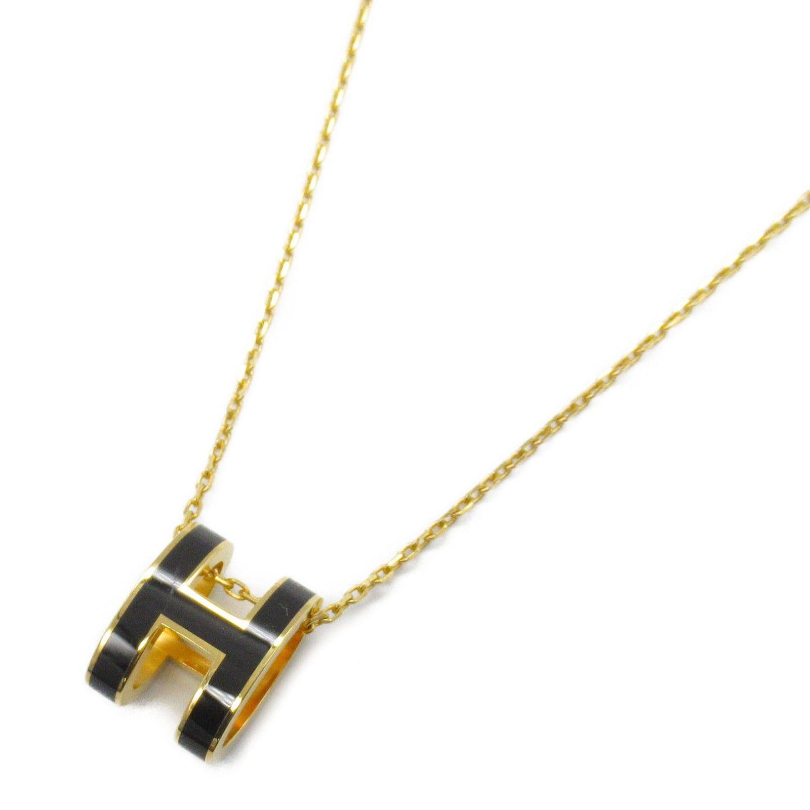 Hermes Hermes Pop Ash Necklace Gp (Gold Plated) Black Size ONE SIZE - 1 Thumbnail