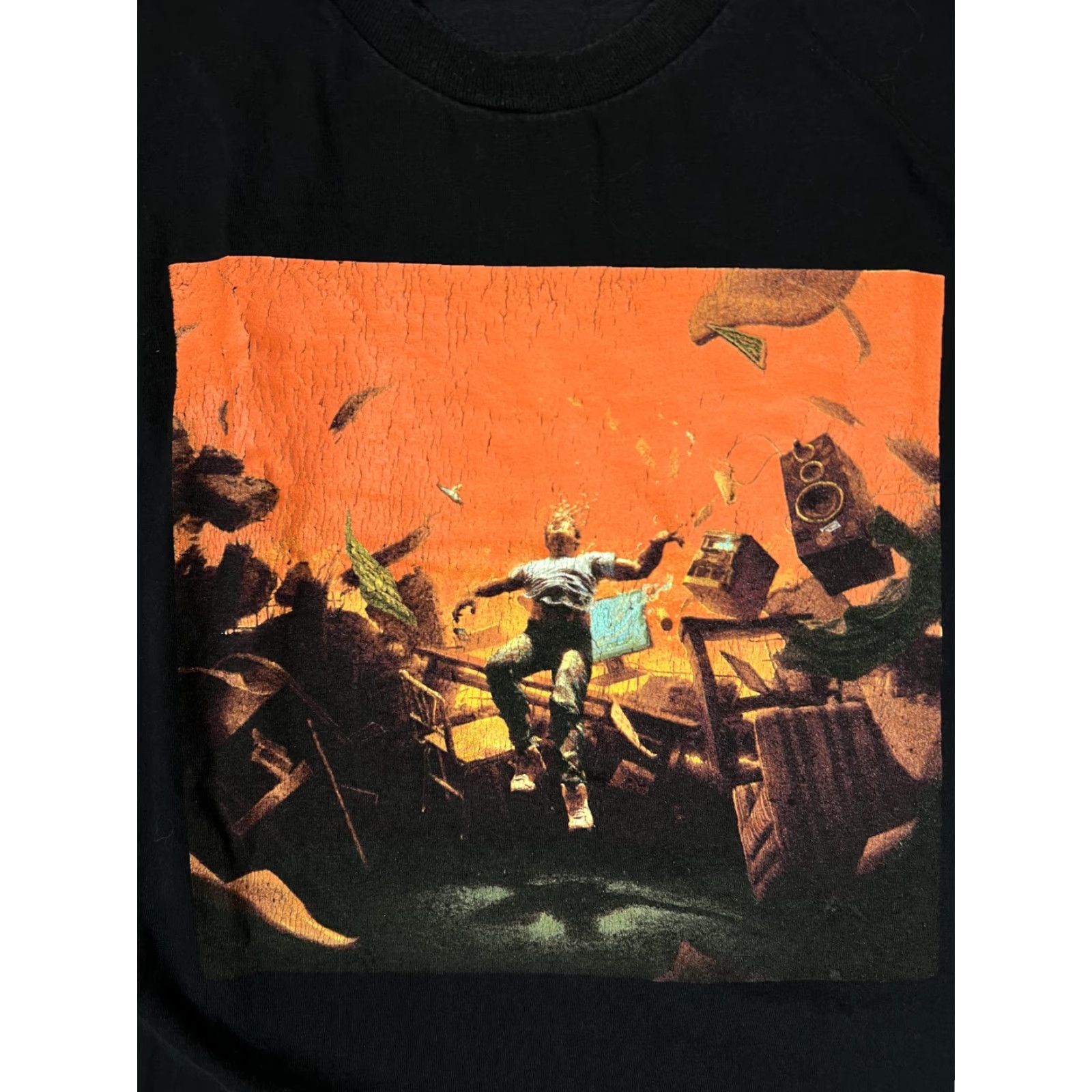Gildan VINTAGE: No Pressure Logic T-Shirt Mens XL Black Album Cover Hip Hop Rap Music Tee Size US XL / EU 56 / 4 - 2 Thumbnail