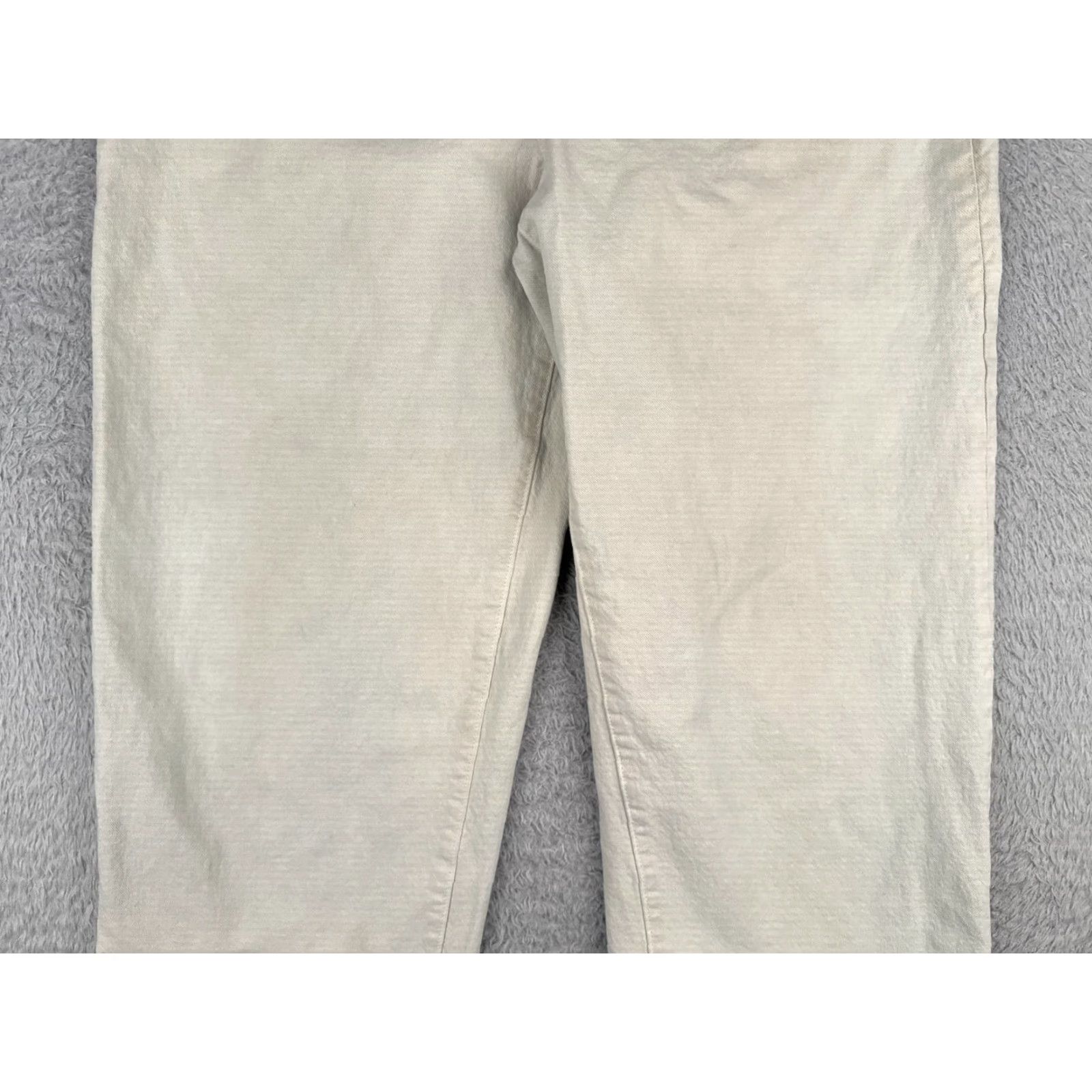 Loft VINTAGE LOFT Jeans Women 14 White Denim Wide-Leg High Rise Zip 34x22 Read Me Size 36" / US 14 / IT 50 - 3 Thumbnail