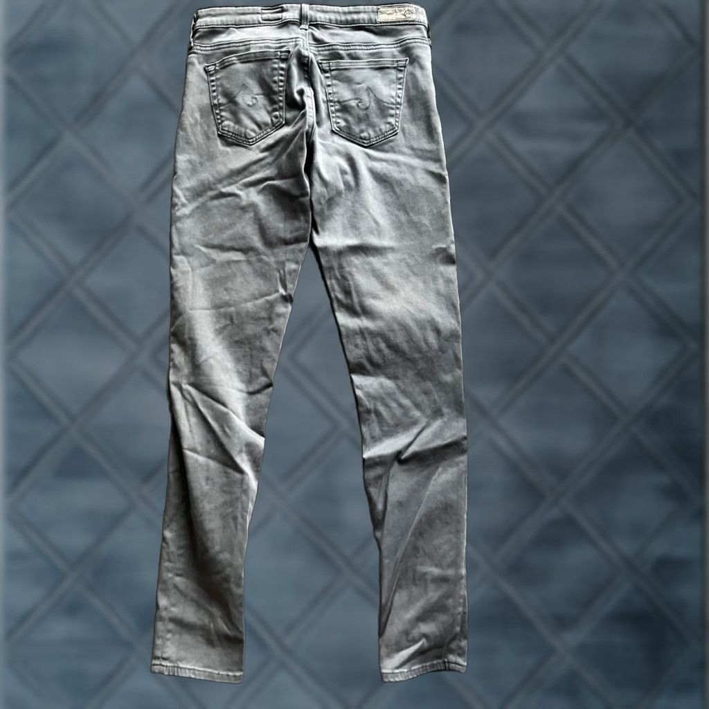 Vintage AG Adriano Goldschmied The Stilt Gray Jean Wash 25R Denim Straight 5-Pocket Cropped Mid Rise Women Jeans Size 42" / US 20 - 1 Thumbnail