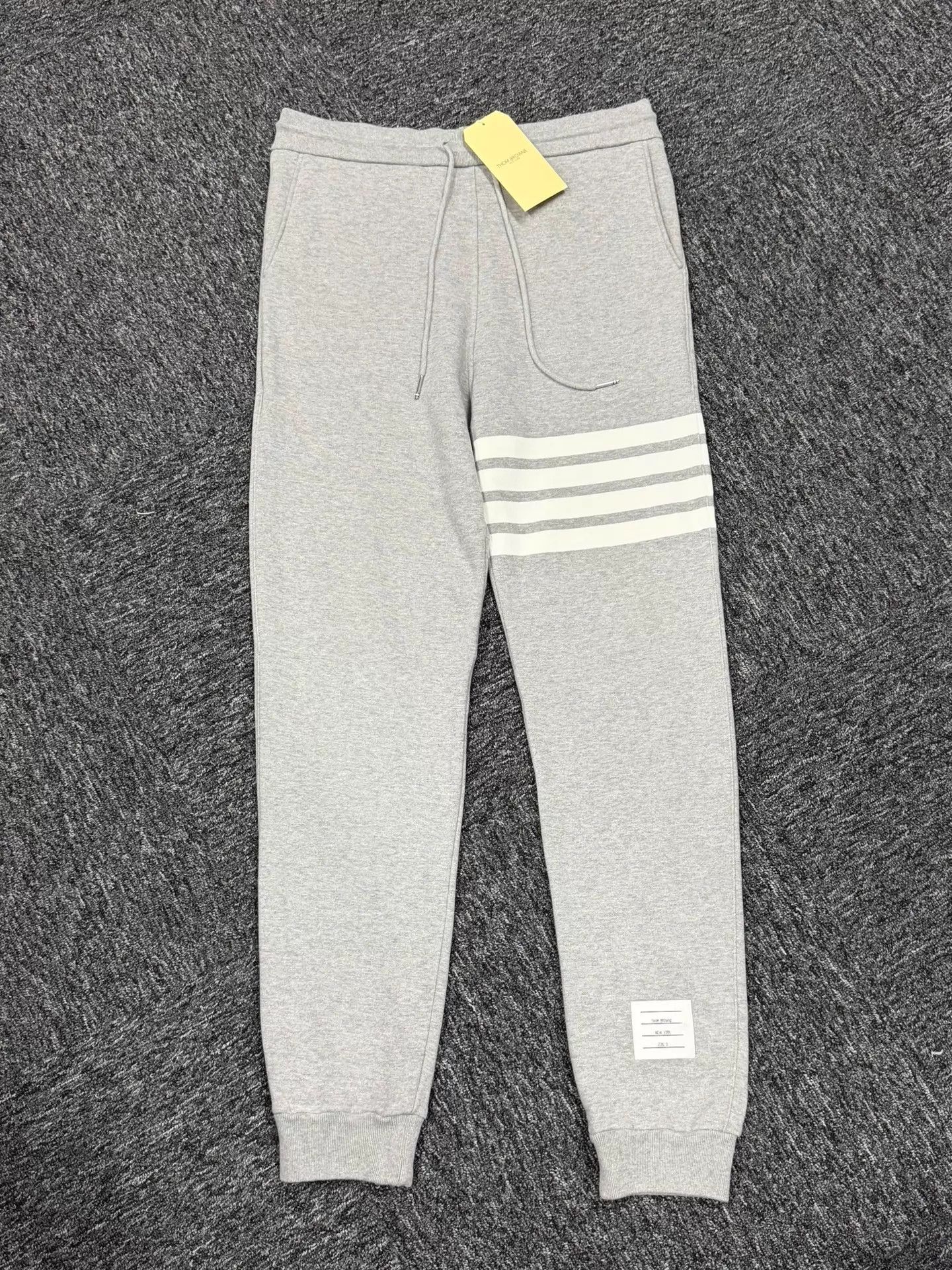 Thom Browne Thom Browne Men's 4-Bar Track Pants Light Gray Size 3 Size US 34 / EU 50 - 3 Thumbnail