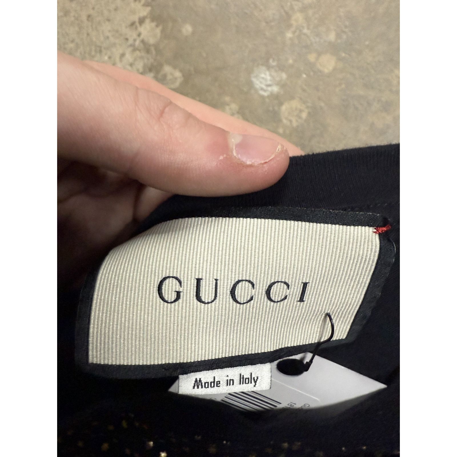 Gucci Gucci Tee Black Gold Stars GUCCY Used Small Size US S / EU 44-46 / 1 - 2 Thumbnail