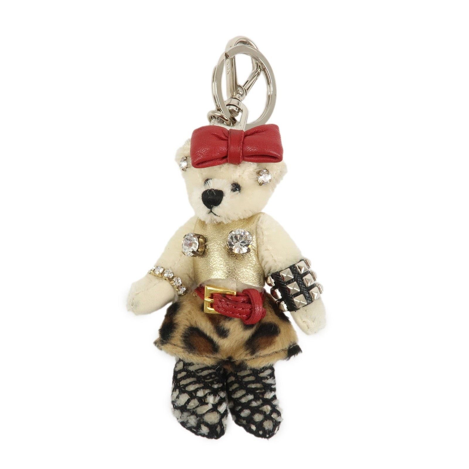 Prada Prada Teddy Bear Key Charm Polyester Multicolor Size ONE SIZE - 1 Thumbnail
