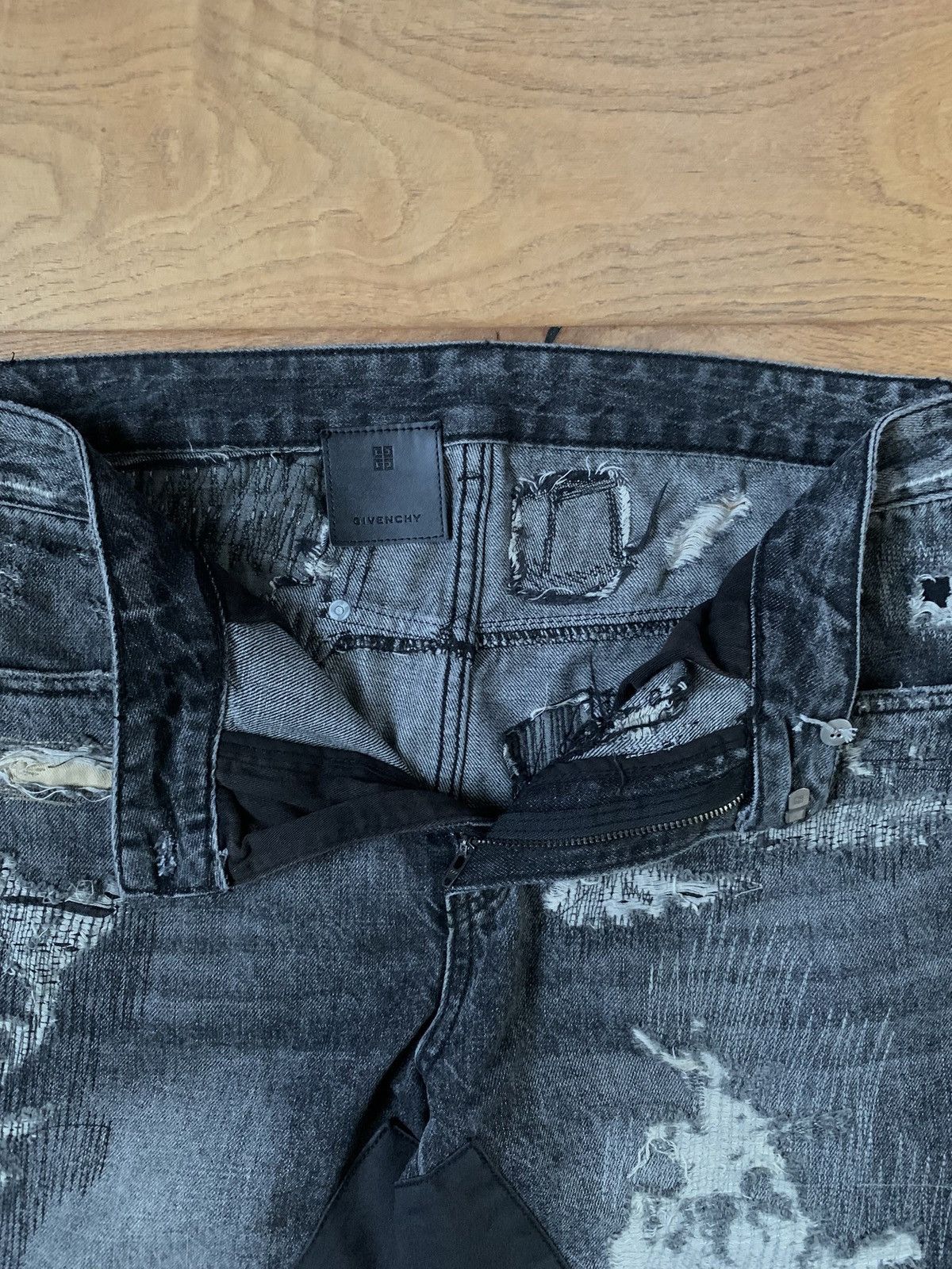 Givenchy Givenchy FW22 Boro Distressed Denim By Matthew Williams Size US 32 / EU 48 - 5 Thumbnail