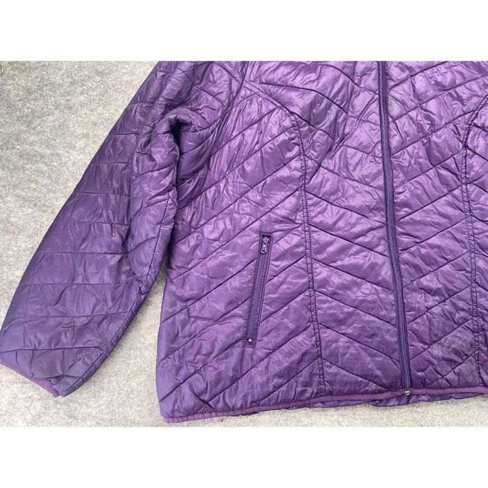 Tek Gear Tek Gear Puffer Coat Women's 2X Purple Full Zip Nylon Jacket