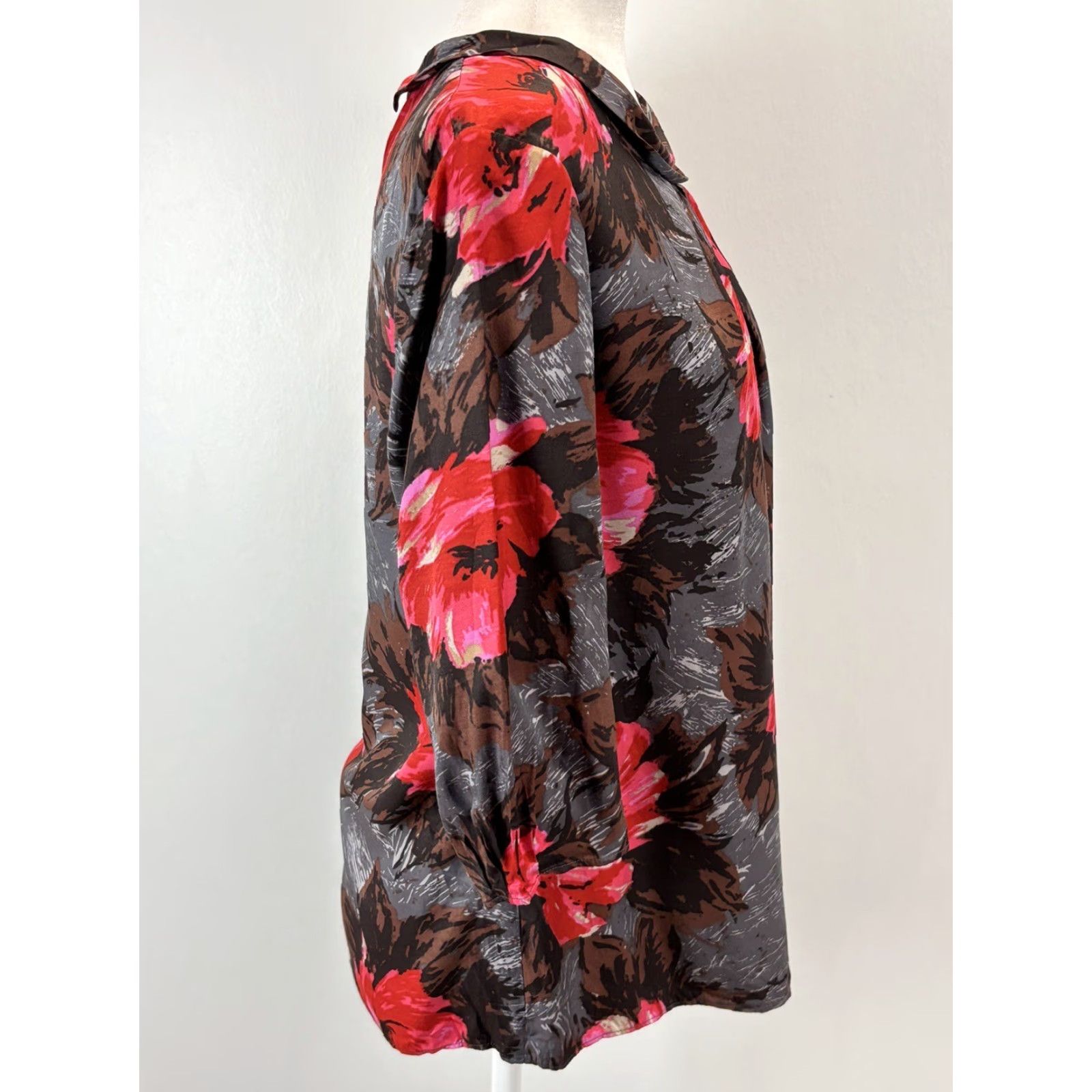 Boden Boden Shirt Women Size 12 Multicolor Floral Silk Blend Short Sleeve Womens Size XL / US 12-14 / IT 48-50 - 4 Thumbnail