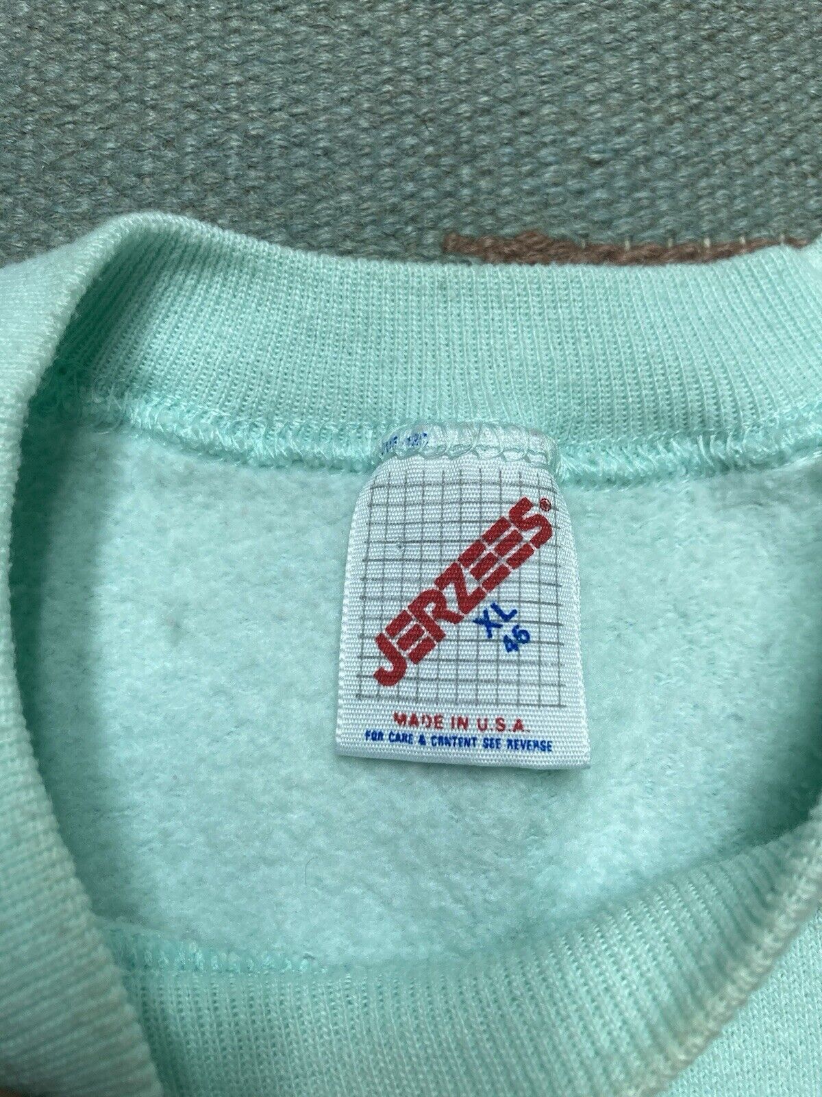 Jerzees × Vintage VTG 80s sweatshirt Jerzees Russell blank light sky blue XL Size US XL / EU 56 / 4 - 4 Thumbnail