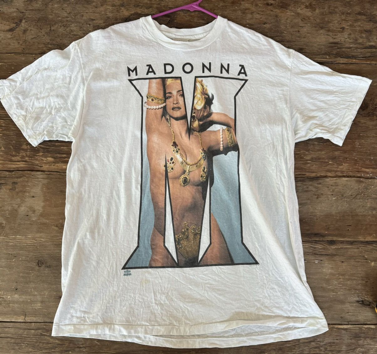 image of Vintage 90’S Madonna Erotica Shirt Blond Ambition XL in White, Men's