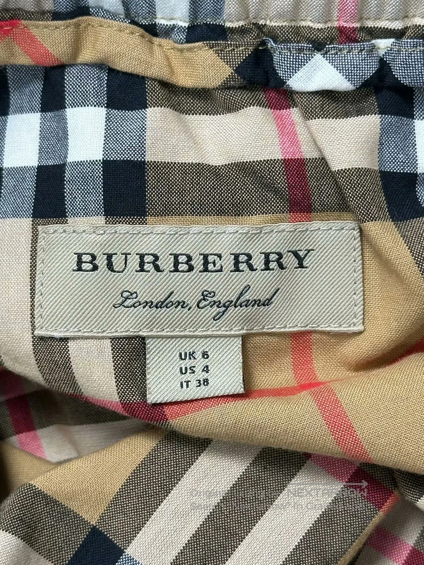 Burberry Burberry size UK6 Classic Khaki Plaid Black Edge Silk Pant Size US 27 - 3 Thumbnail