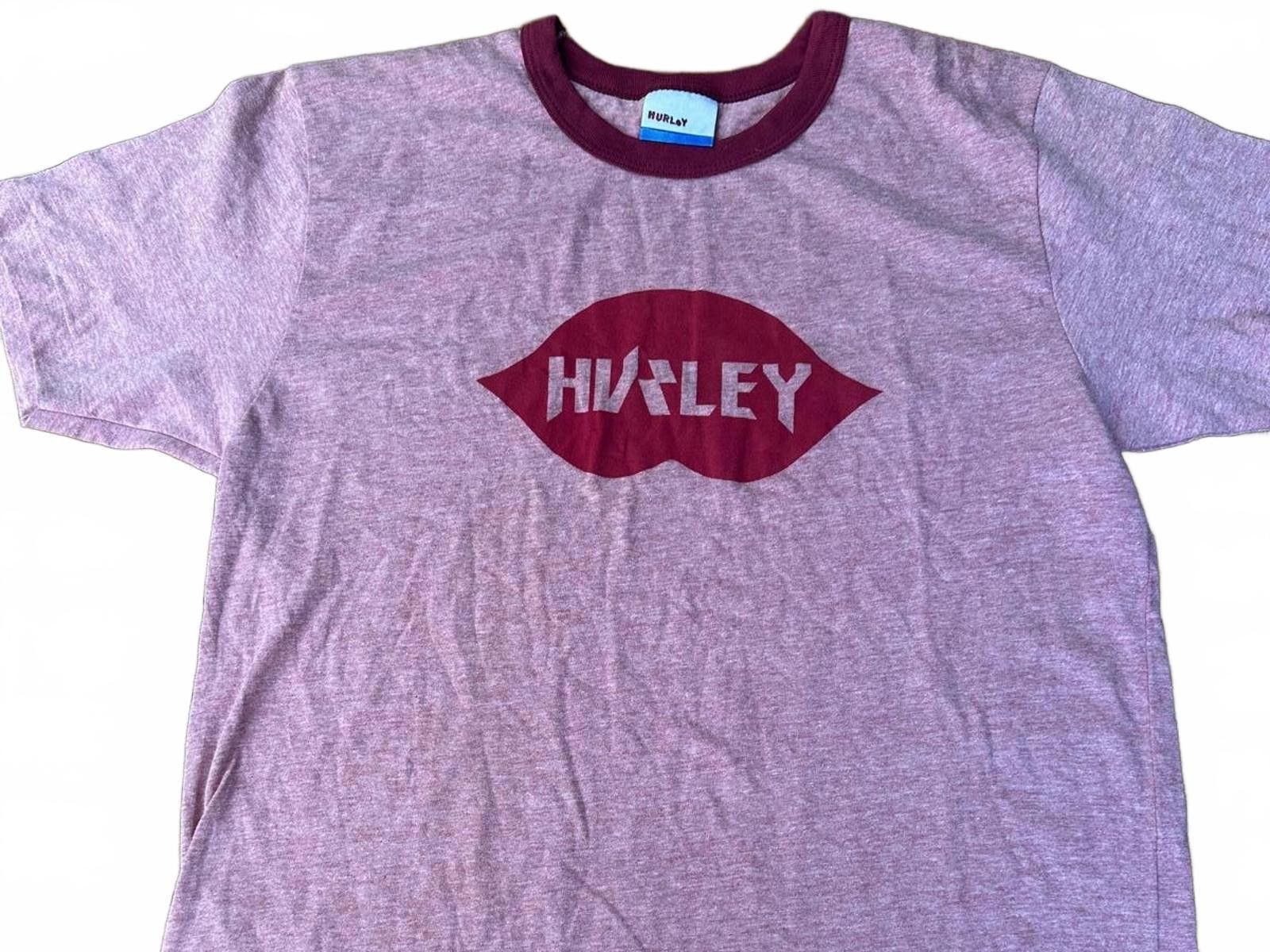 Hurley Hurley Ringer Tee Maroon Heather 80s Logo Single Stitch Vtg Size US M / EU 48-50 / 2 - 1 Thumbnail