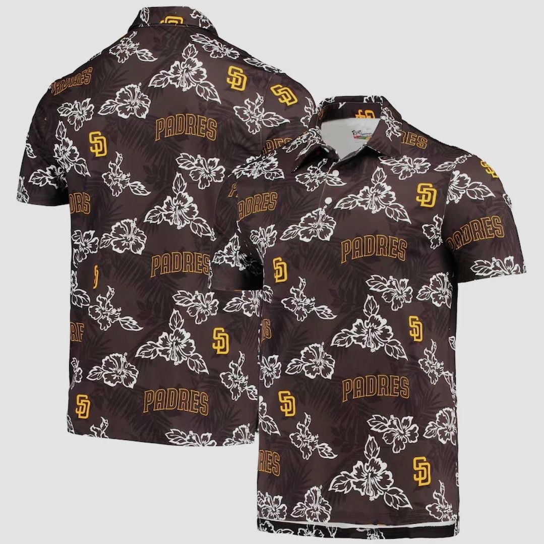 Reyn Spooner Reyn Spooner Men's Brown AOP San Diego Padres Polo Medium Size US M / EU 48-50 / 2 - 13 Thumbnail