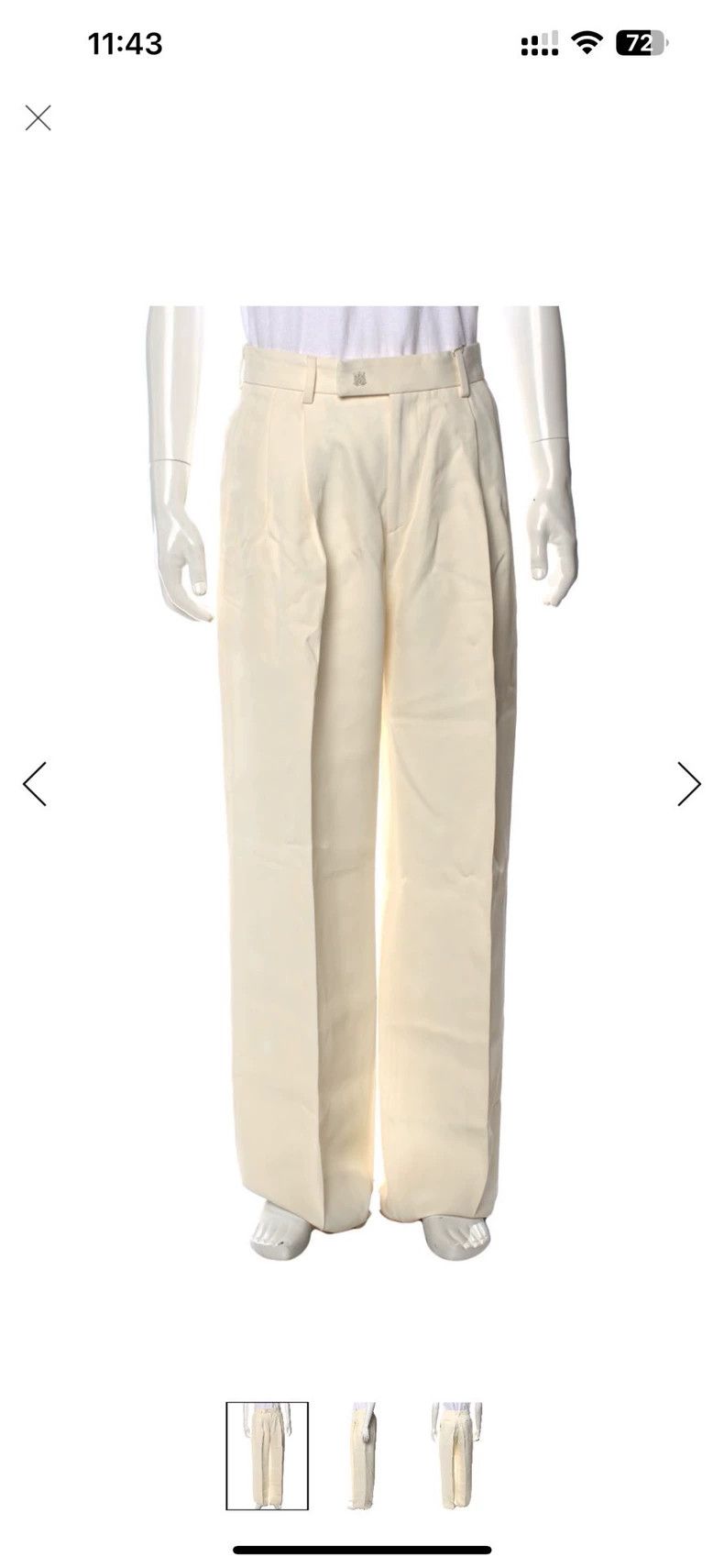 Amiri Amiri Beige Wide Leg Pleated Pant Size US 32 / EU 48 - 9 Thumbnail