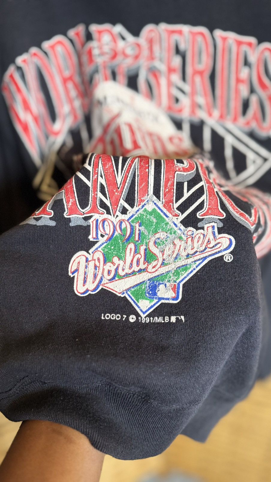 MLB × Vintage Vintage 1991 Minnesota Twins World Series Sweatshirt Size US L / EU 52-54 / 3 - 3 Thumbnail