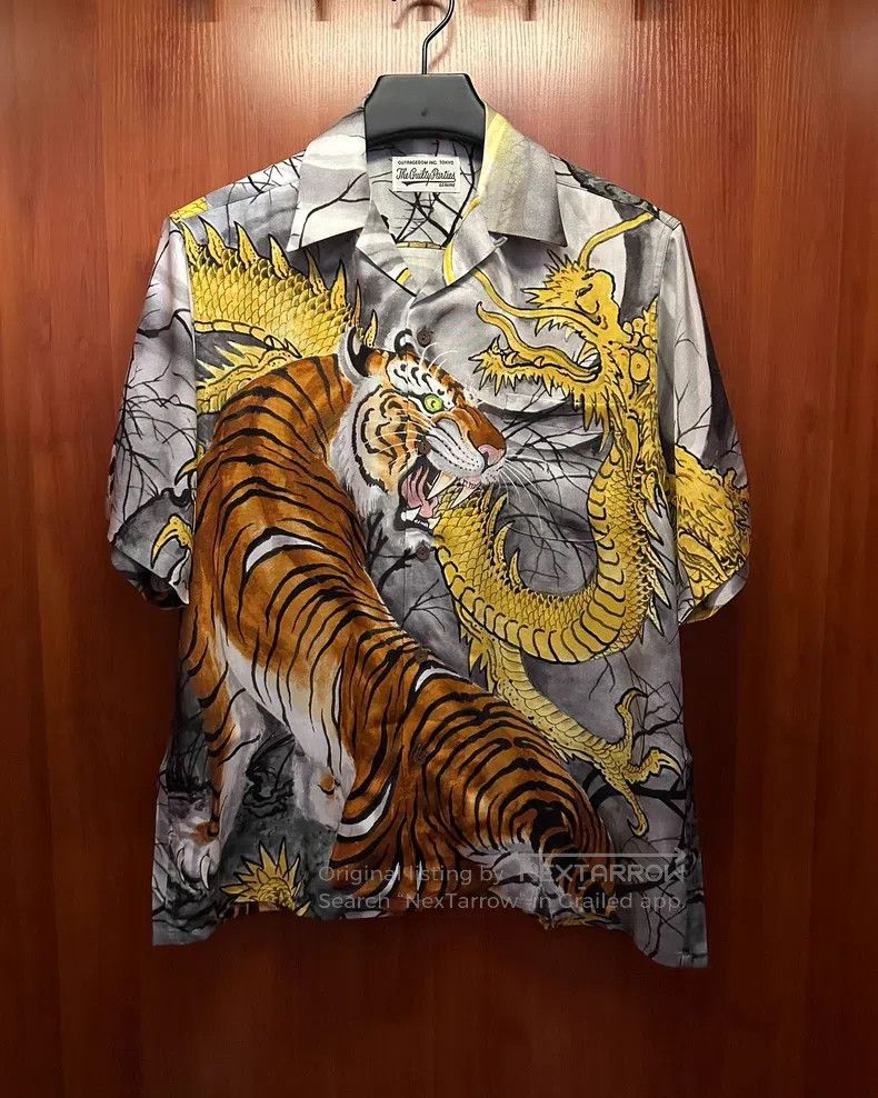 Wacko Maria Wacko Maria Dragon and Tiger Fighting Short-sleeved Shirt Size US M / EU 48-50 / 2 - 1 Thumbnail