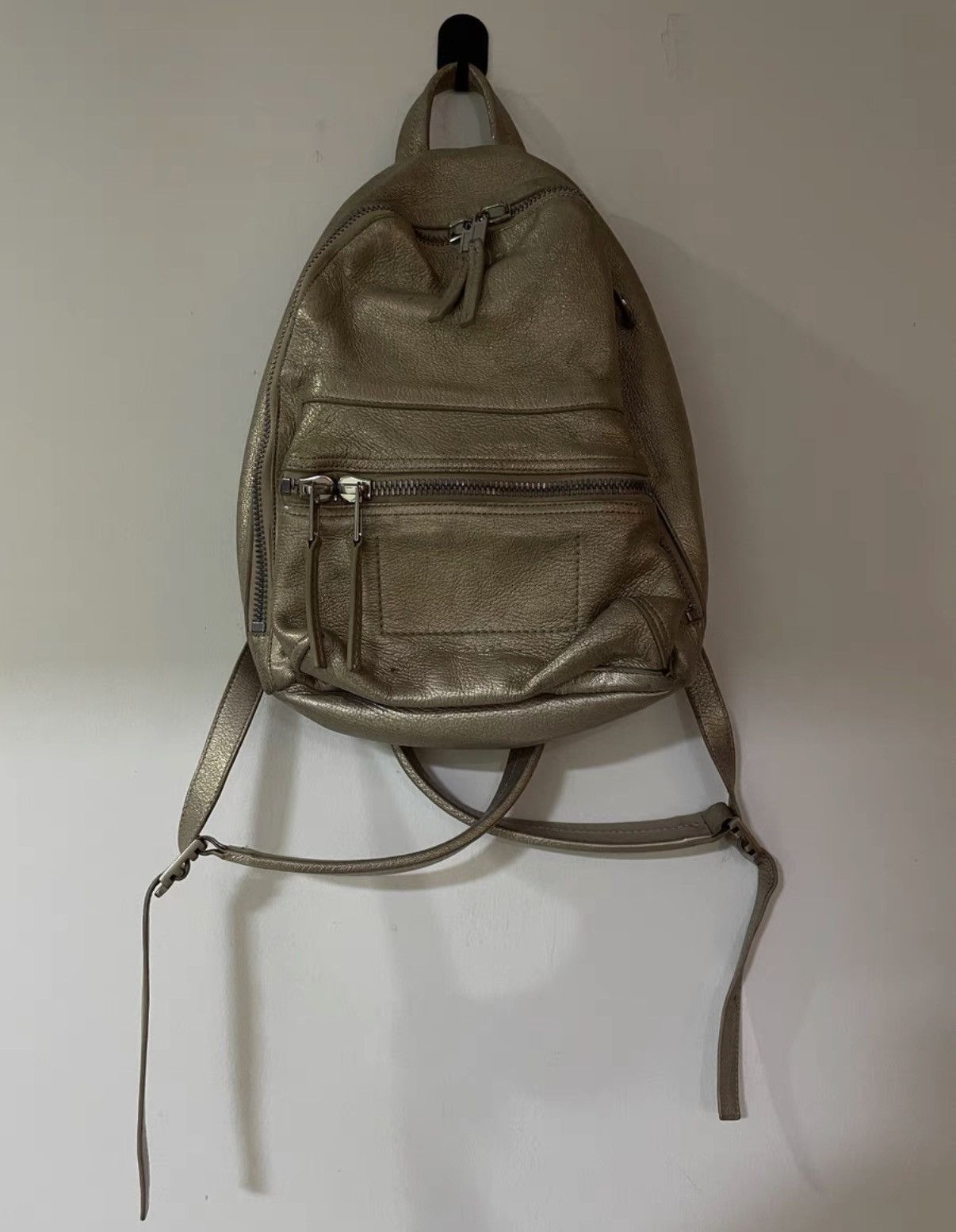 Rick Owens Rick Owens Mainline Champagne Leather Small Backpack Size ONE SIZE - 1 Thumbnail