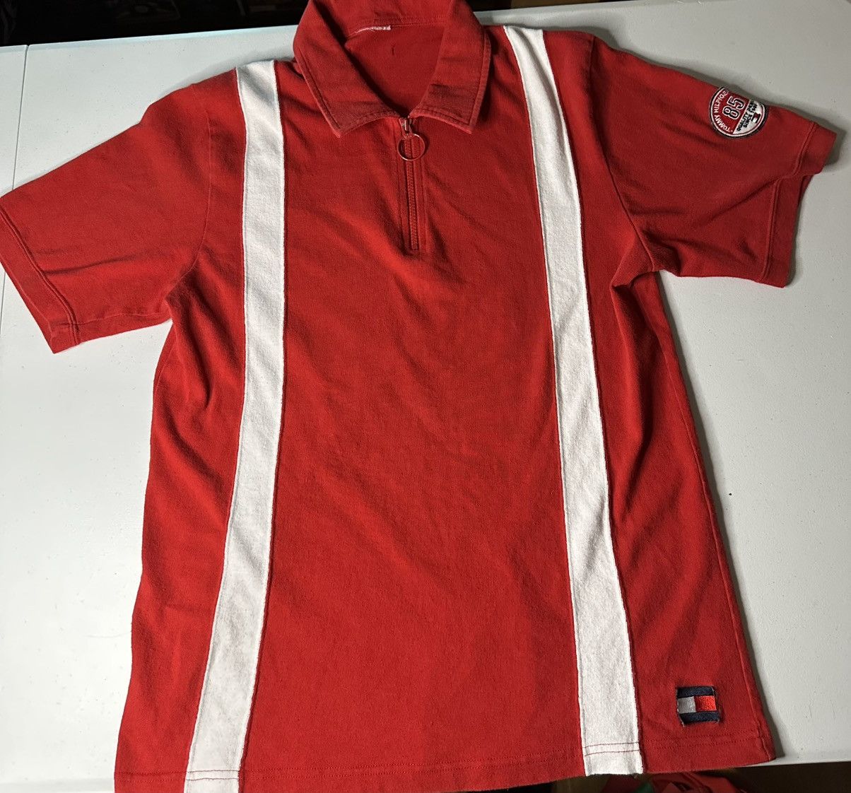 Tommy Jeans Vintage Tommy Jeans quarter zip polo shirt Size US XL / EU 56 / 4 - 1 Thumbnail