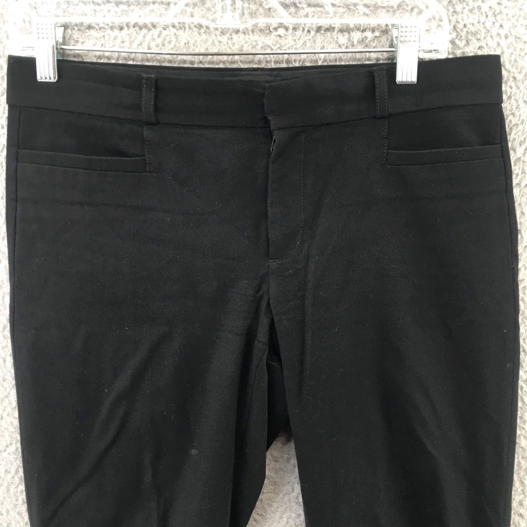 Banana Republic Banana Republic Sloan Ankle Pants Womens 4 Black Flat Front Zip Fly Low Rise Skinny? No, Straight leg. Size 27" / US 4 / IT 40 - 2 Thumbnail