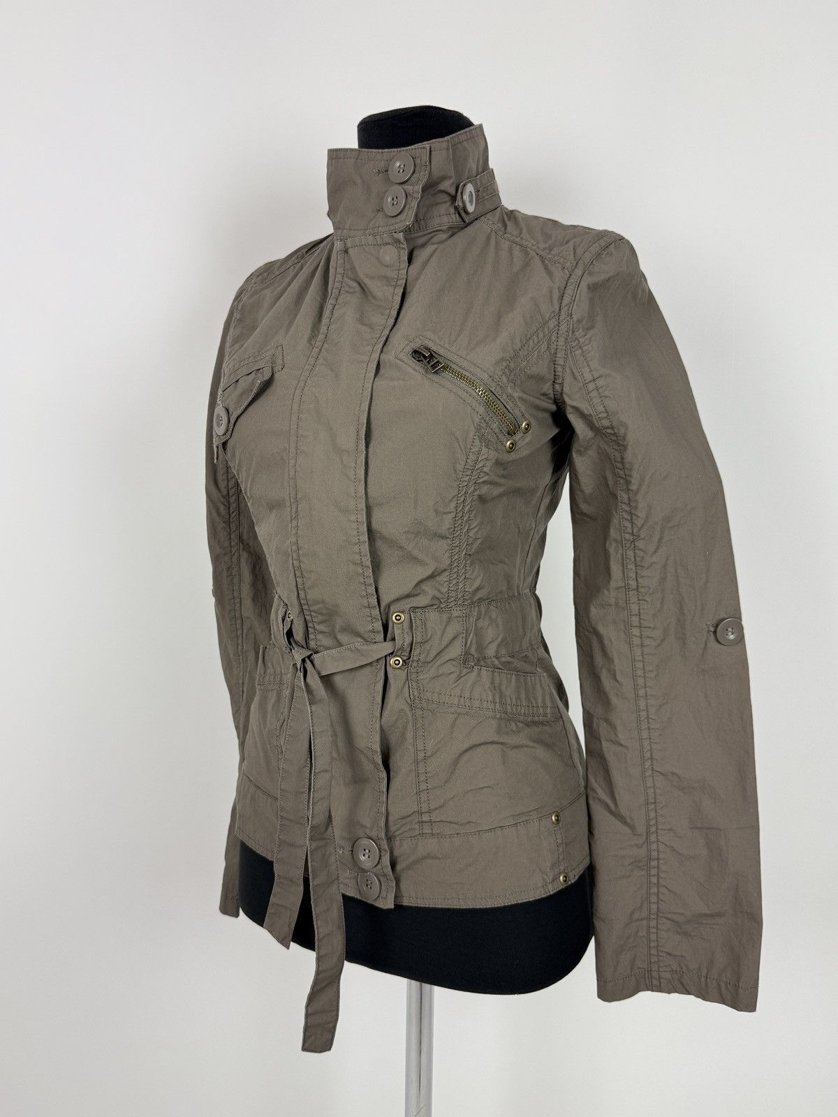Vintage Y2K Vintage Pimkie Basic Fitted Brown Cargo Pocket Jacket S Size M / US 6-8 / IT 42-44 - 1 Thumbnail