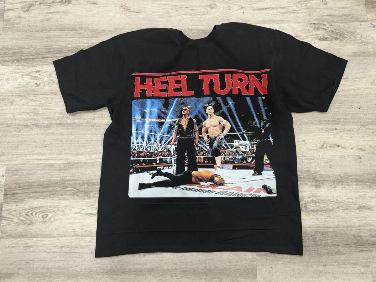 WWE WWE John Cena/the Rock Travis Scott Heel Turn tee Size US M / EU 48-50 / 2 - 1 Thumbnail