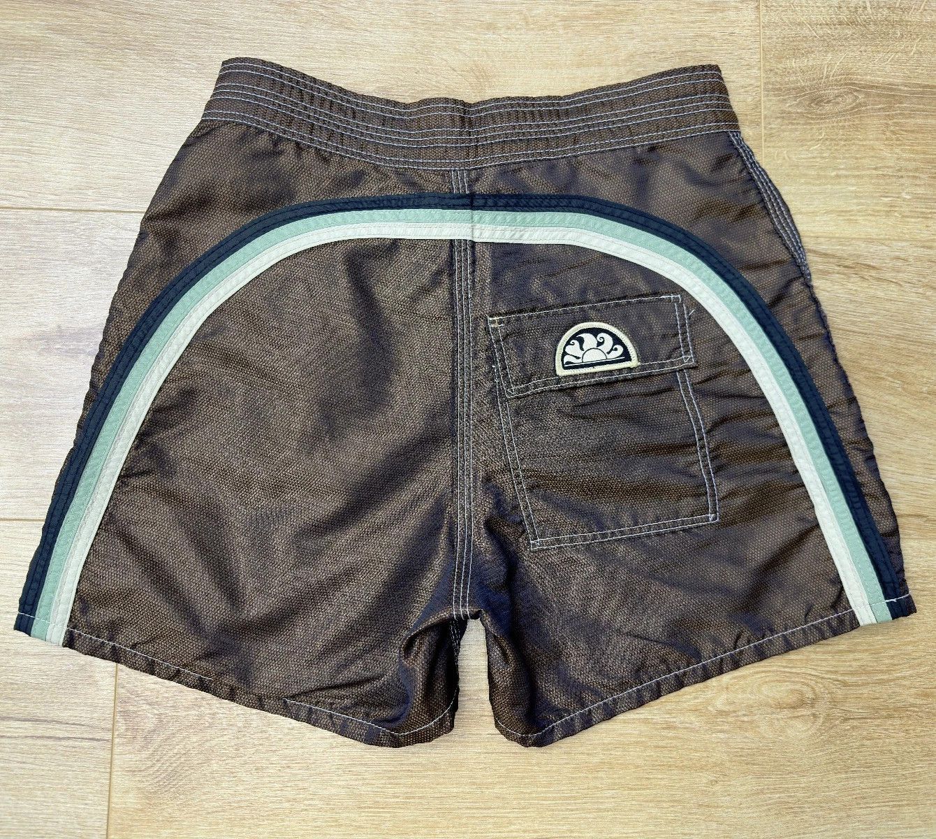Sundek Rainbow Knit Sundek 28 Surf Swim Shorts Brown Stripe Size 28 Size US 28 / EU 44 - 1 Thumbnail