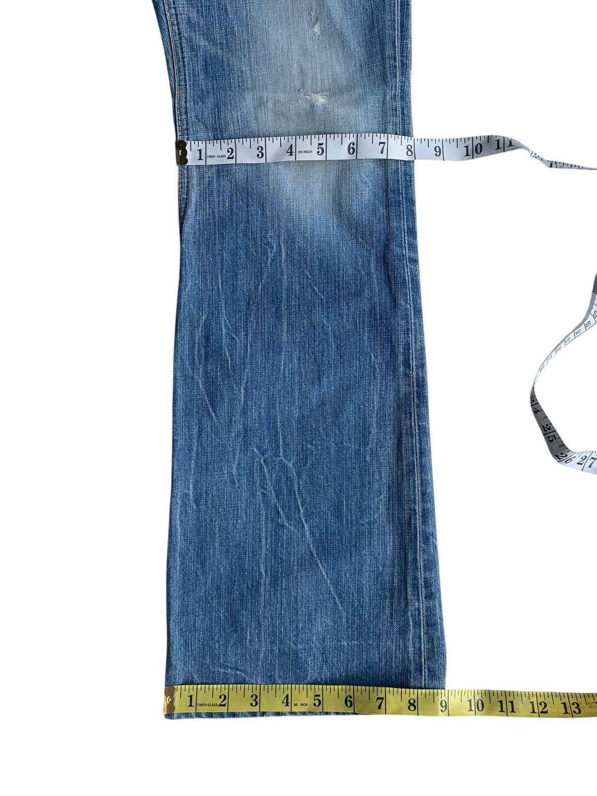 Edwin × Kapital × Vintage FLARE EDWIN 503 FADED PUNK STYLE DISTRESSED DENIM☠️🎌 Size US 30 / EU 46 - 19 Thumbnail