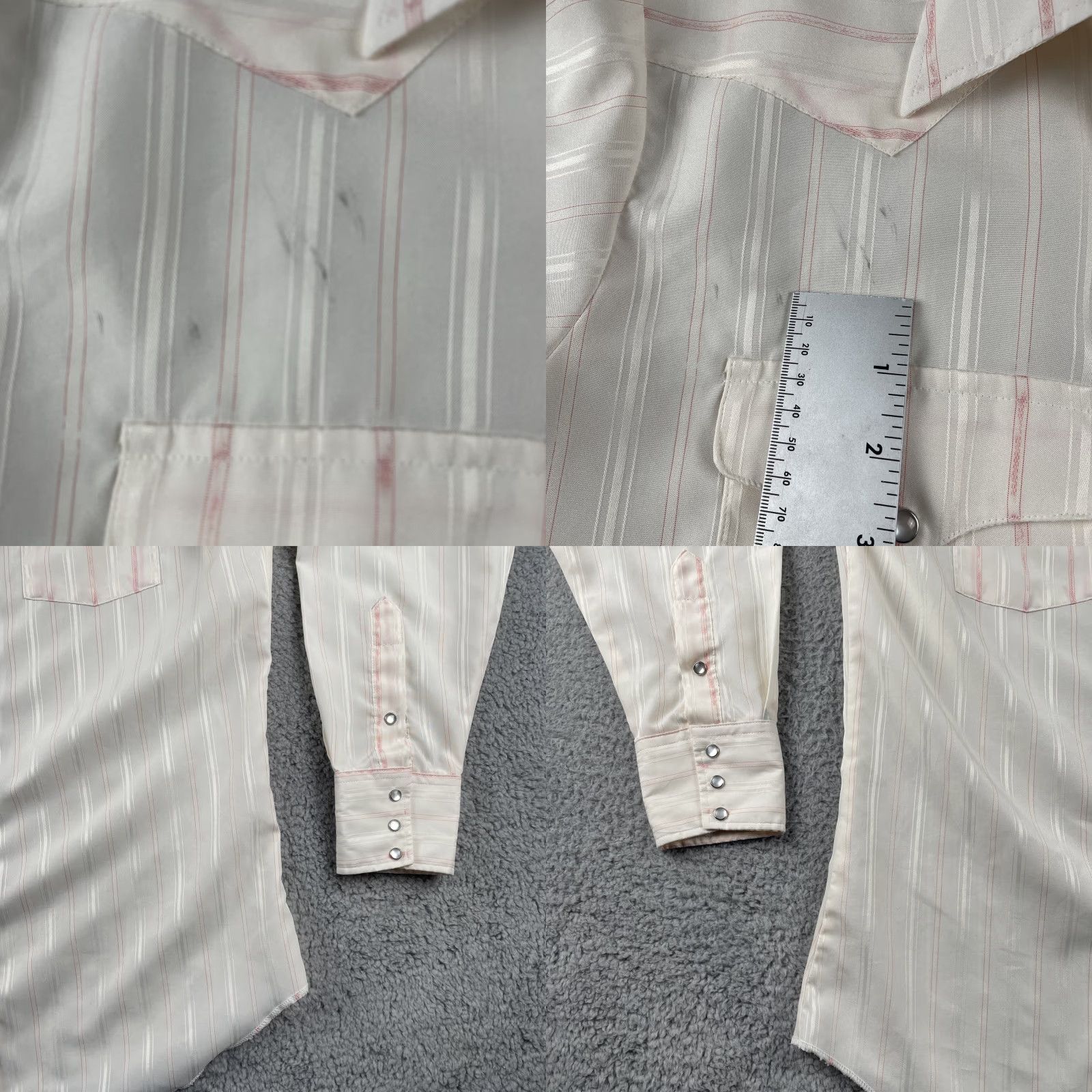 Vintage VINTAGE Panhandle Slim Pearl Snap Long Sleeve Button Up Shirt USA XL White Slimming Regular Mens Size US XL / EU 56 / 4 - 8 Thumbnail