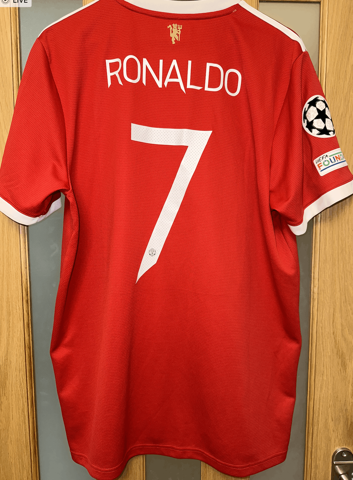 Adidas 2021/22 MANCHESTER UNITED RONALDO #7 HOME SHIRT (XL) ADIDAS Size US XL / EU 56 / 4 - 1 Thumbnail