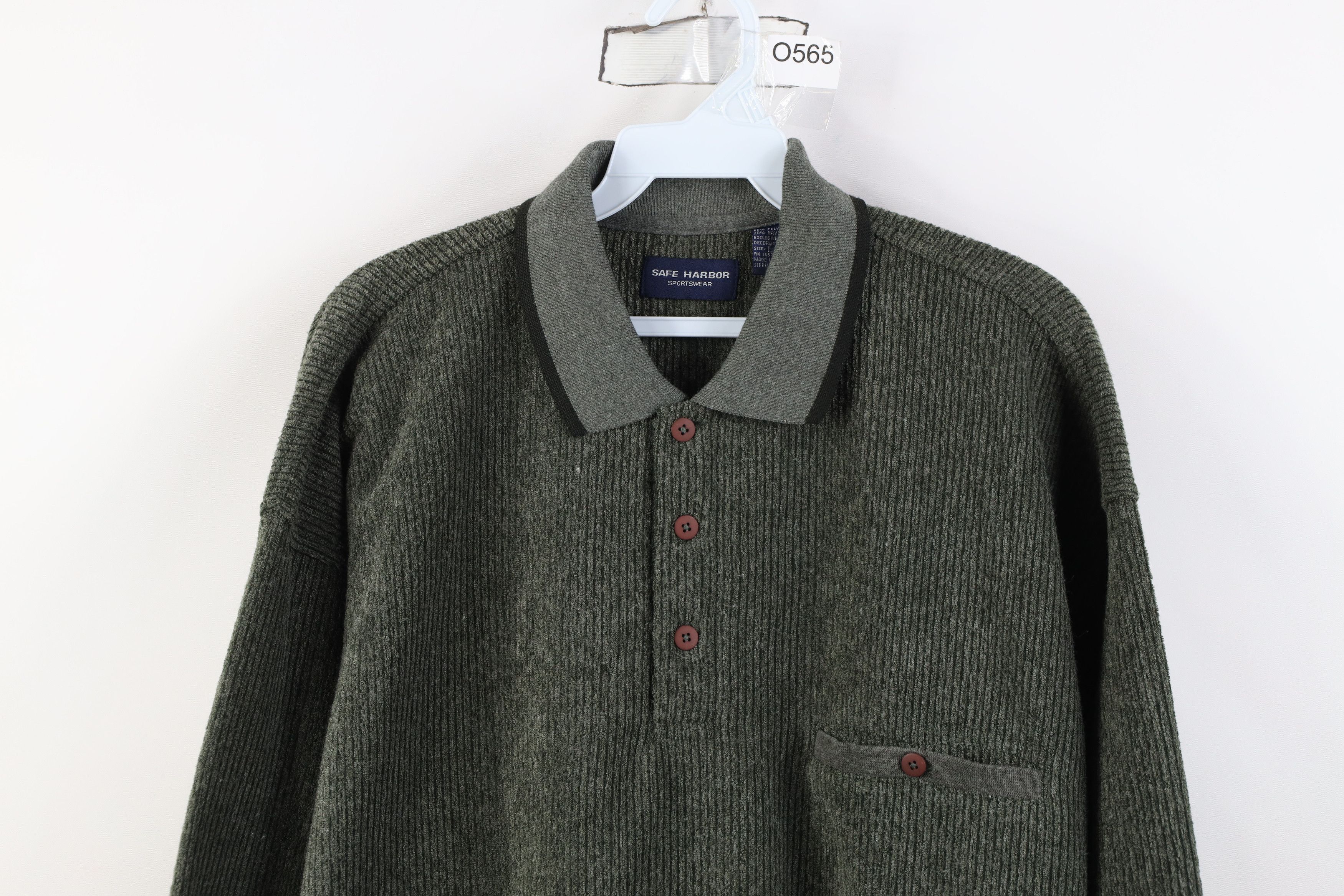 Vintage Vintage 90s Streetwear Fleece Collared Pullover Sweatshirt Size US L / EU 52-54 / 3 - 2 Thumbnail