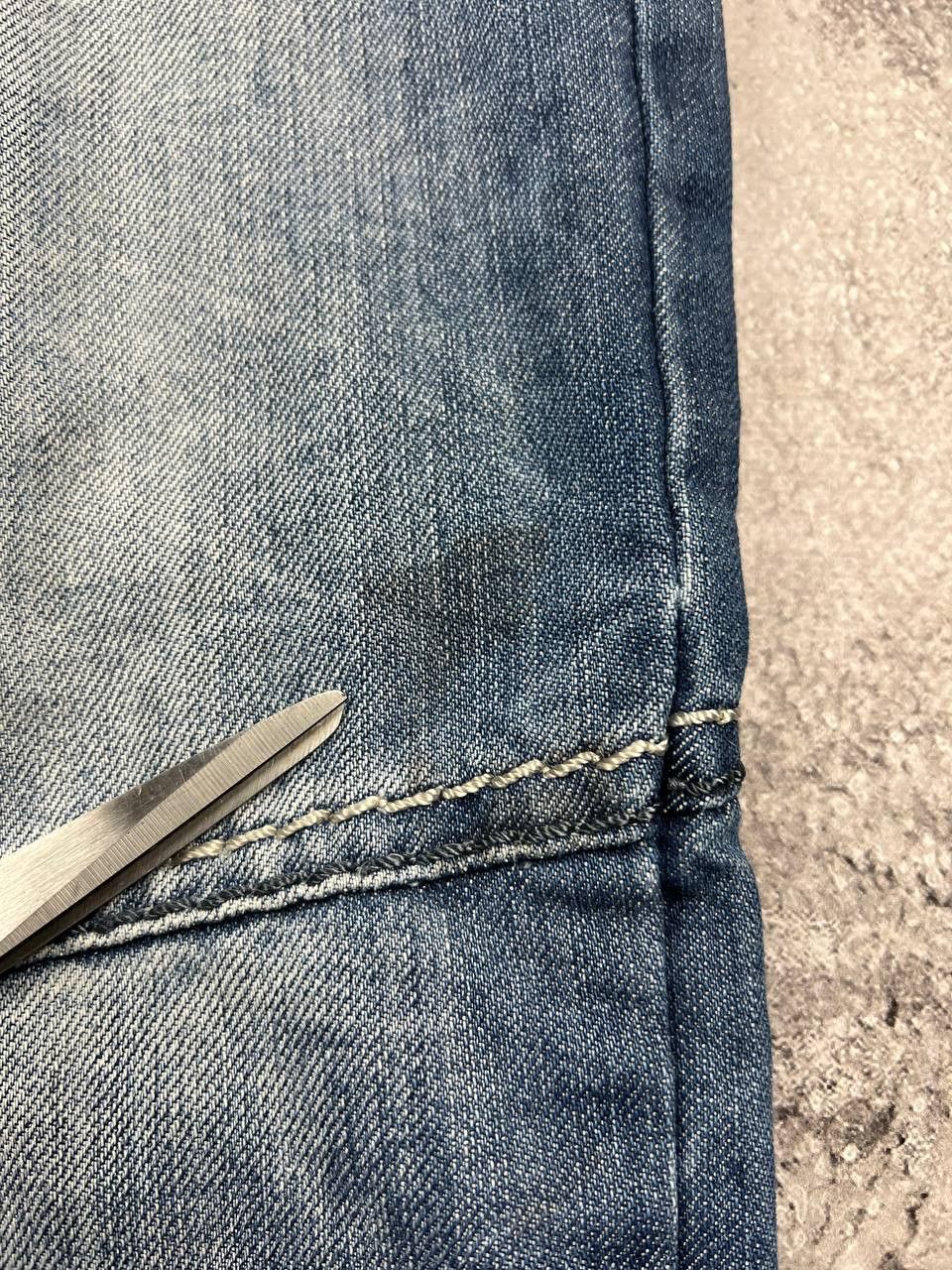 Vintage Kosmo Lupo Belted Denim Jeans Rare Big Logo Y2K Avant Garde Size US 31 - 14 Thumbnail