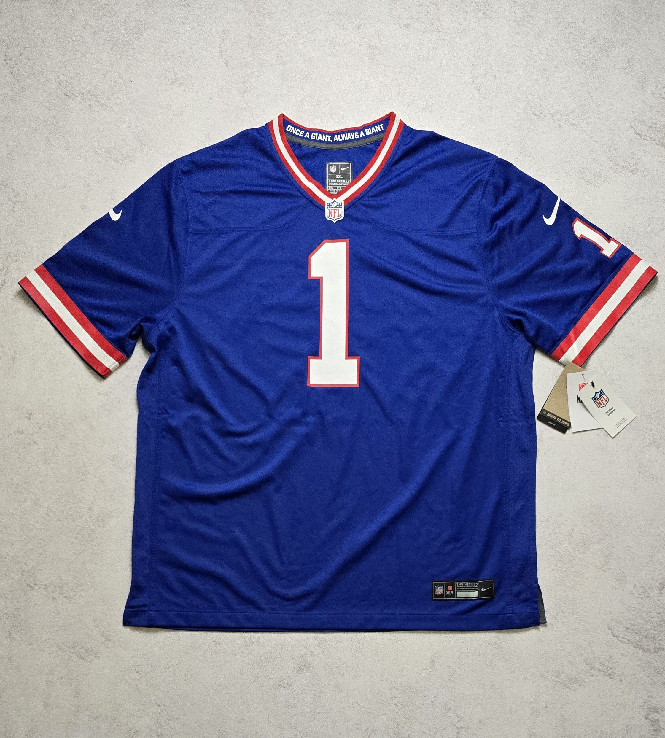 Nike Malik Nabers #1 Giants Nike NFL Game Jersey Size US XXL / EU 58 / 5 - 1 Thumbnail