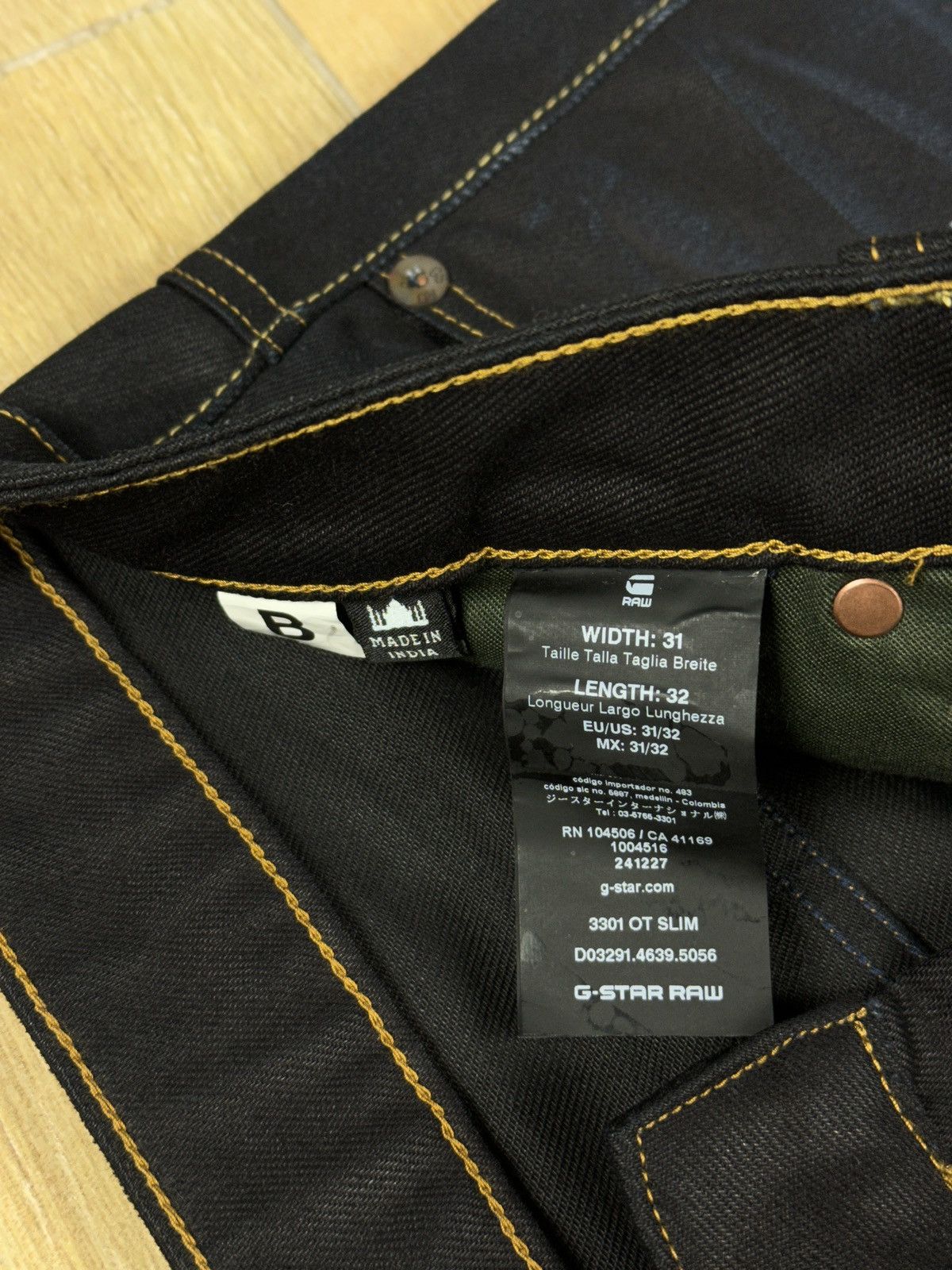 G-Star NEW🏷️ G-Star Raw 3301 OT Slim Denim Jeans Size US 31 - 7 Thumbnail
