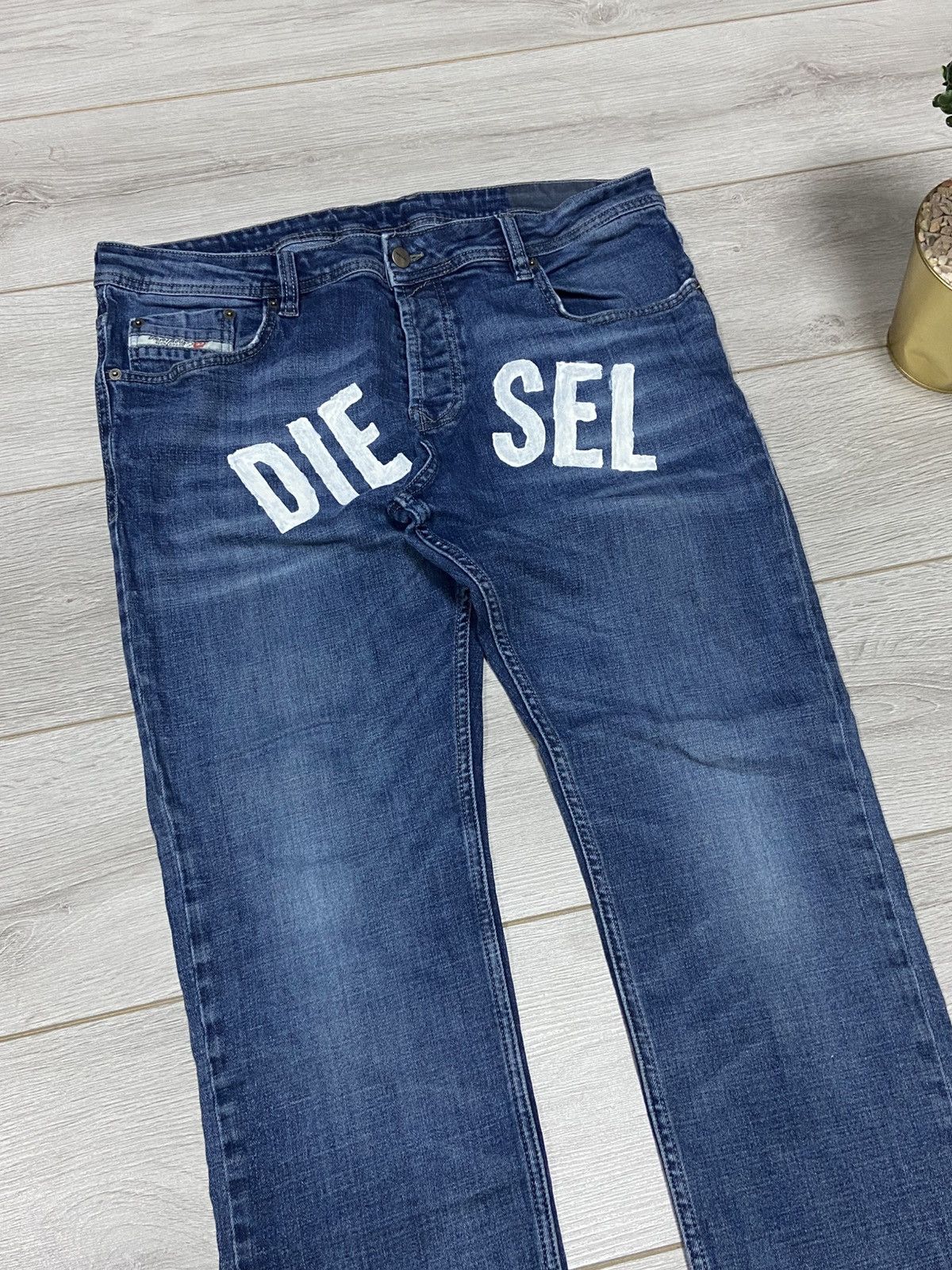 Diesel Diesel spell out big logo painted logo jeans pants Size US 38 / EU 54 - 3 Thumbnail