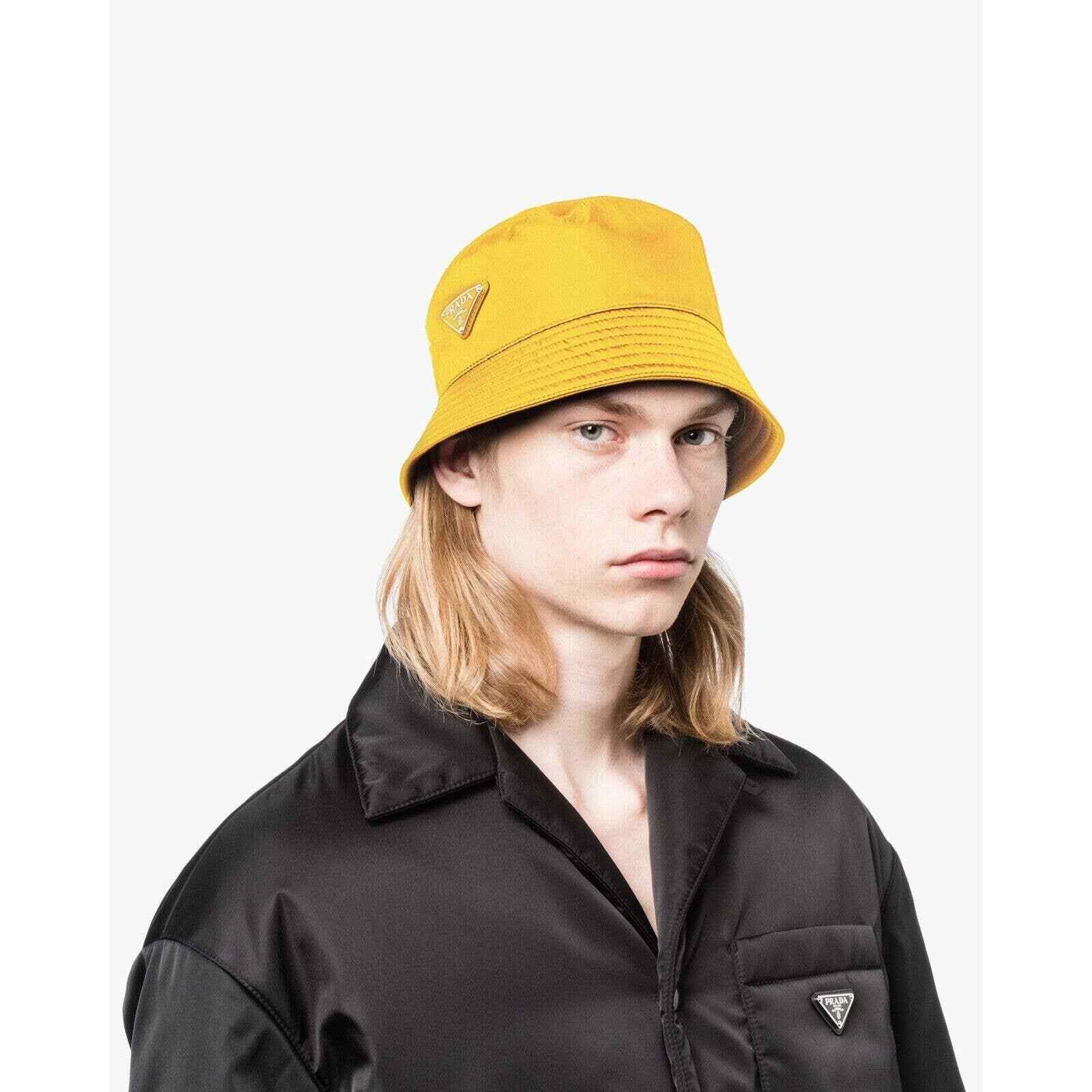 Prada Prada Re-Nylon Triangle Logo Nylon Sun Bucket Hat L Large Size ONE SIZE - 5 Thumbnail
