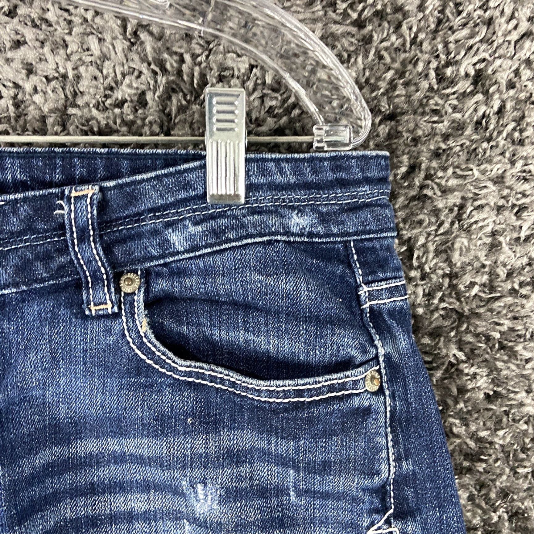 Vintage Aéropostale Distressed Shorts Women’s 7/8 Blue Cut-Off Womens Size 28" / US 6 / IT 42 - 3 Thumbnail
