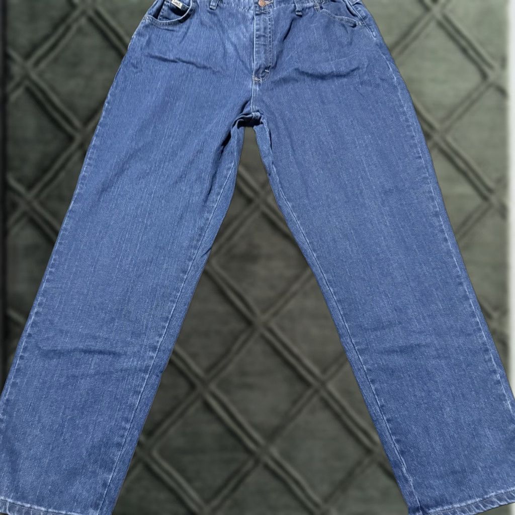 Lee Lee Jeans Pepperstone Denim Relaxed Tapered Jeans Women 18 Medium Pepperstone Blue 5-Pocket Elastic Waist Size 24" / US 00 / IT 34 - 1 Thumbnail