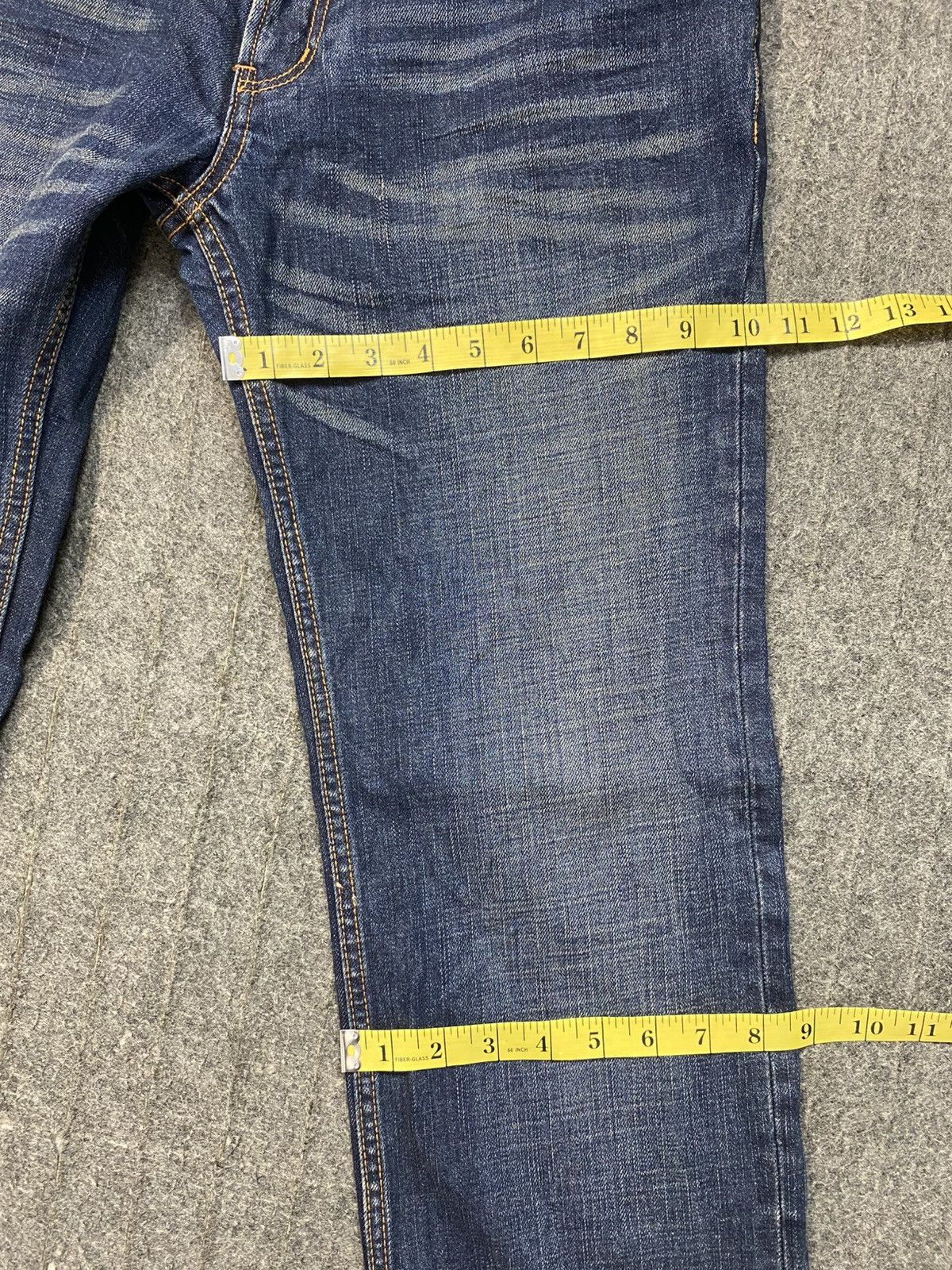 PPFM PPFM Yellow Riot Indigo Denim Jeans Straight Cut Size US 33 - 14 Thumbnail