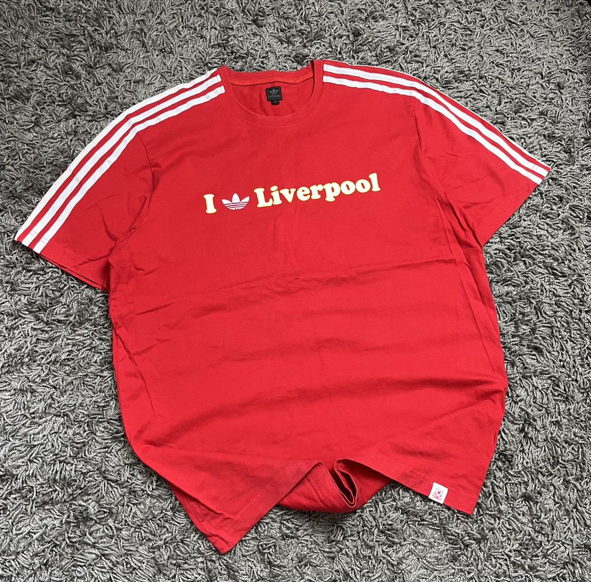Adidas Vintage 2007 Adidas x Liverpool FC "I ❤️Liverpool" Tee Size US XL / EU 56 / 4 - 1 Thumbnail