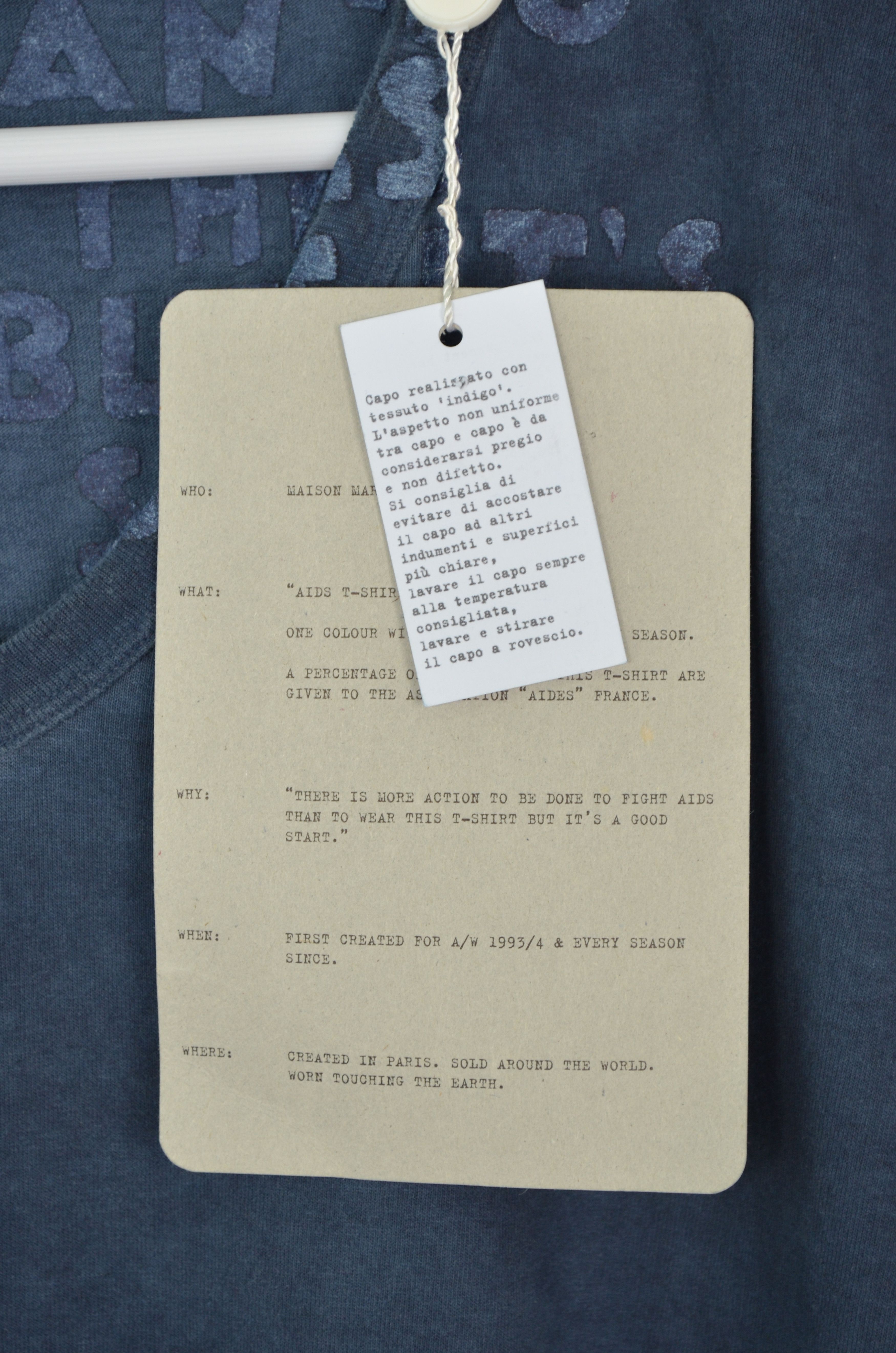 Maison Margiela Maison Martin Margiela AIDS Awareness Garment Dyed T-Shirt Size US M / EU 48-50 / 2 - 6 Thumbnail